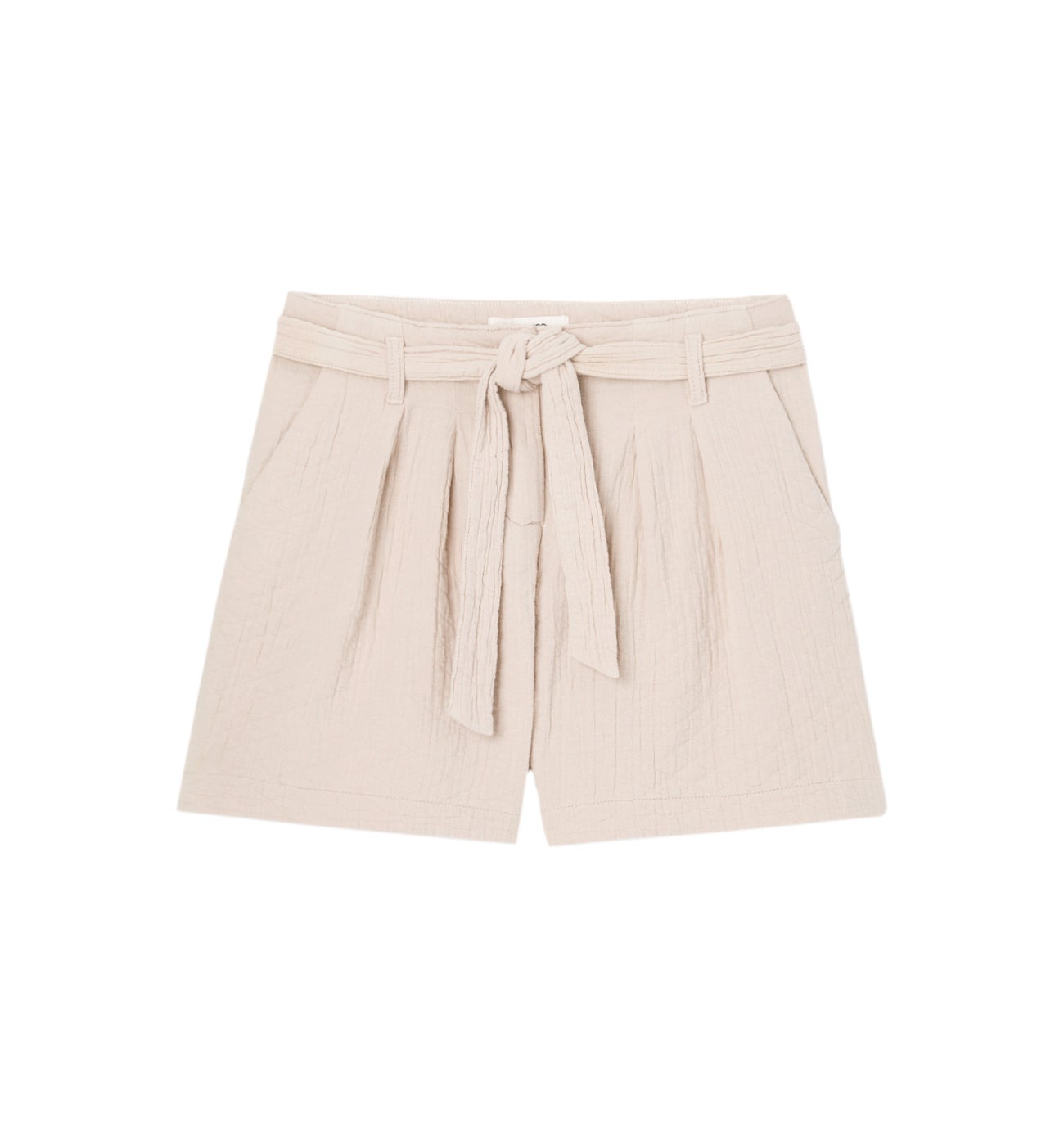Plain padded shorts - Beige