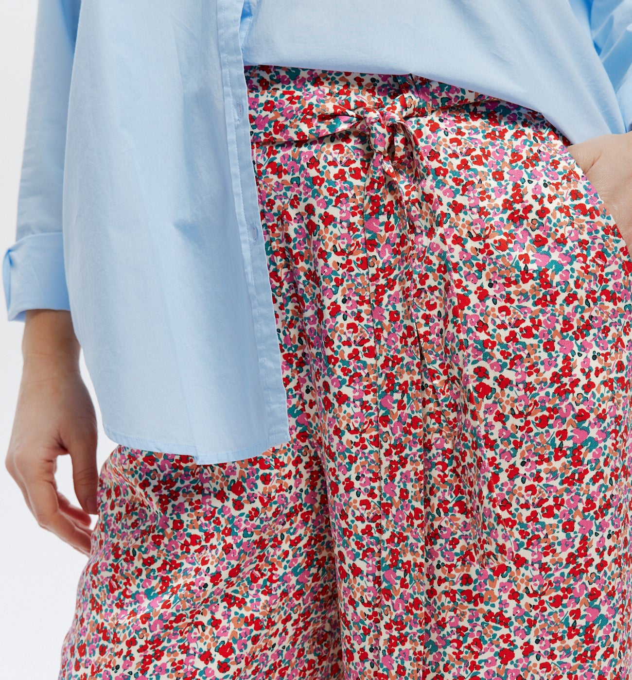 High-waist wideleg trousers - Black