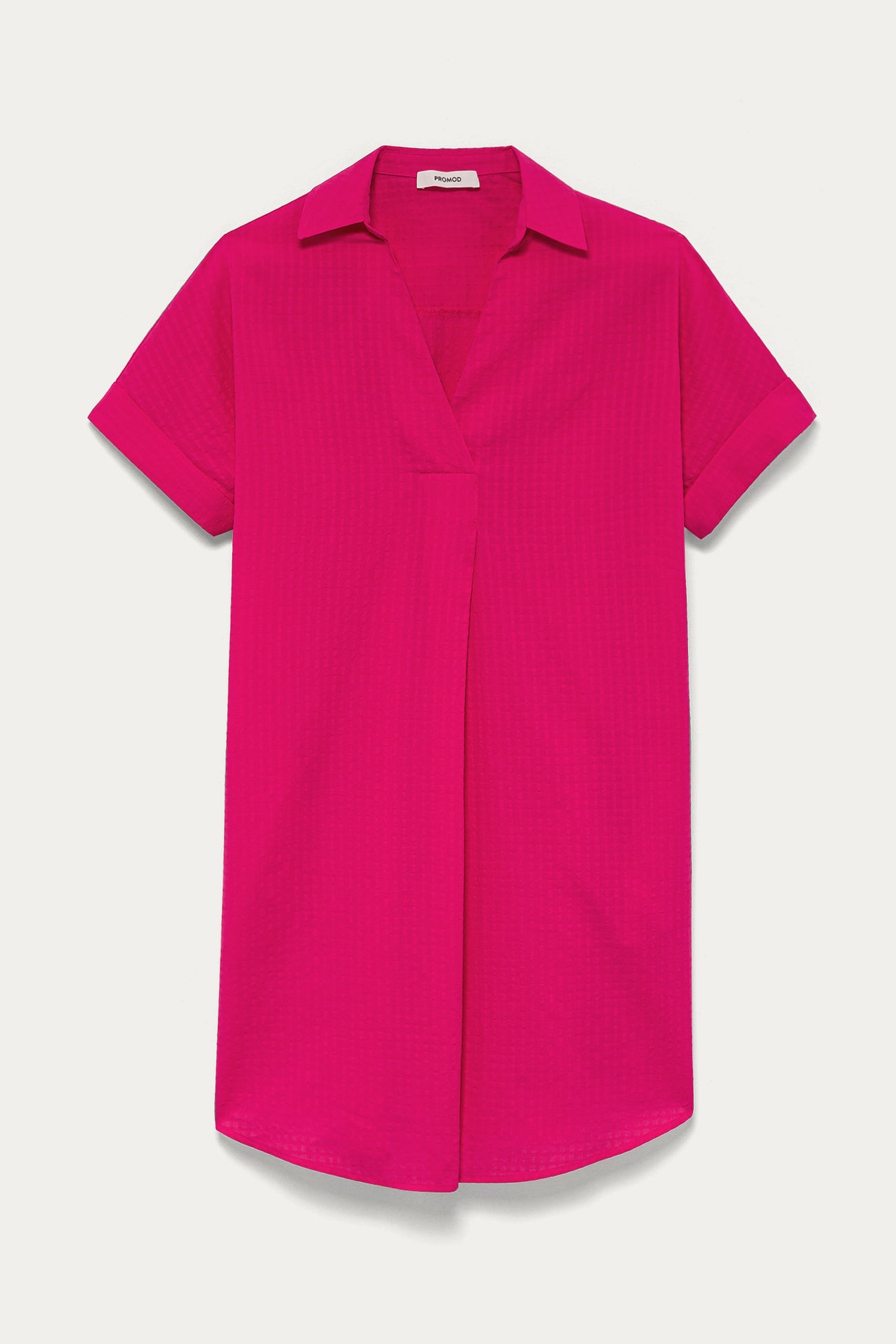 Short plain dress - Raspberry red