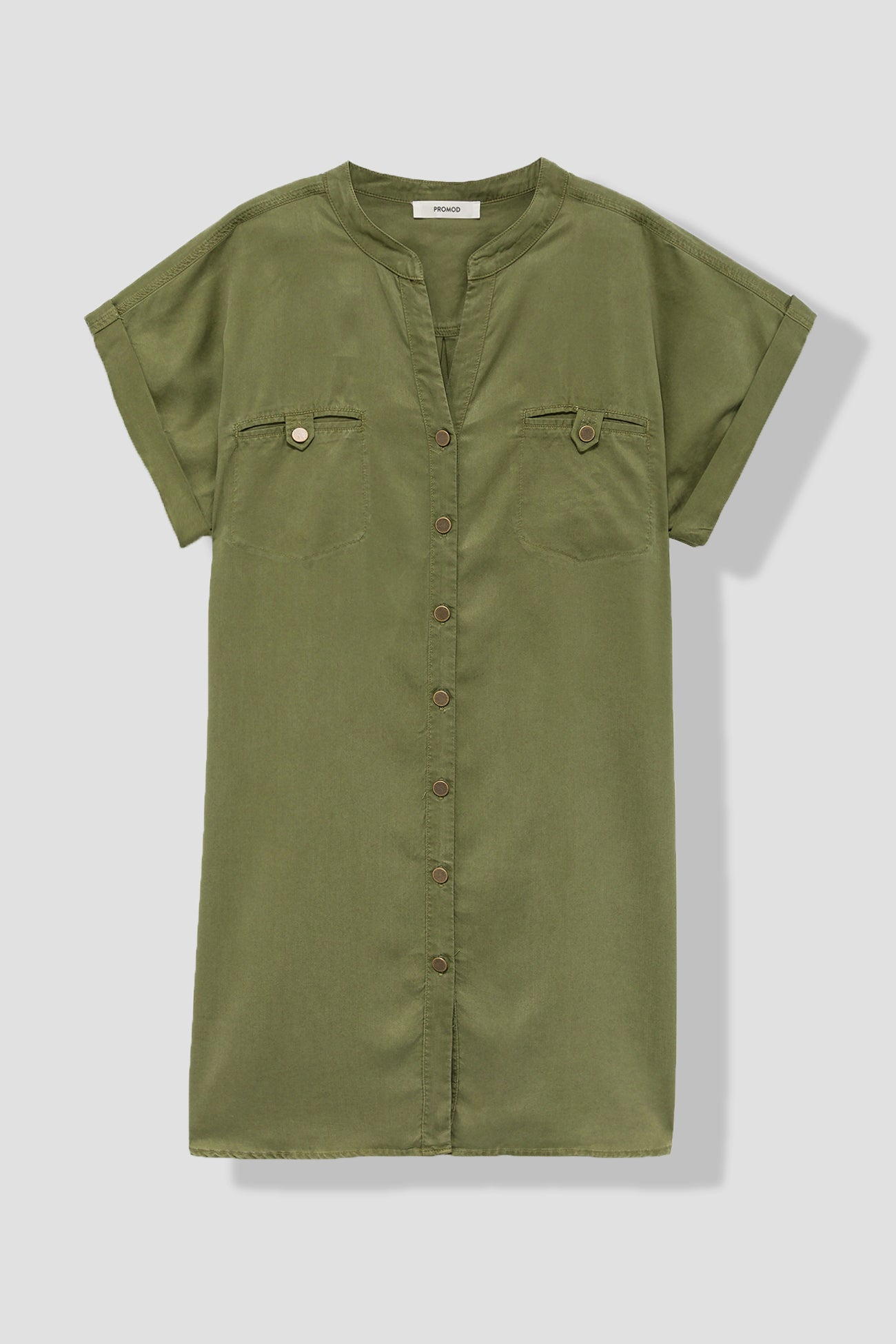 Lyocell shirtdress - Khaki