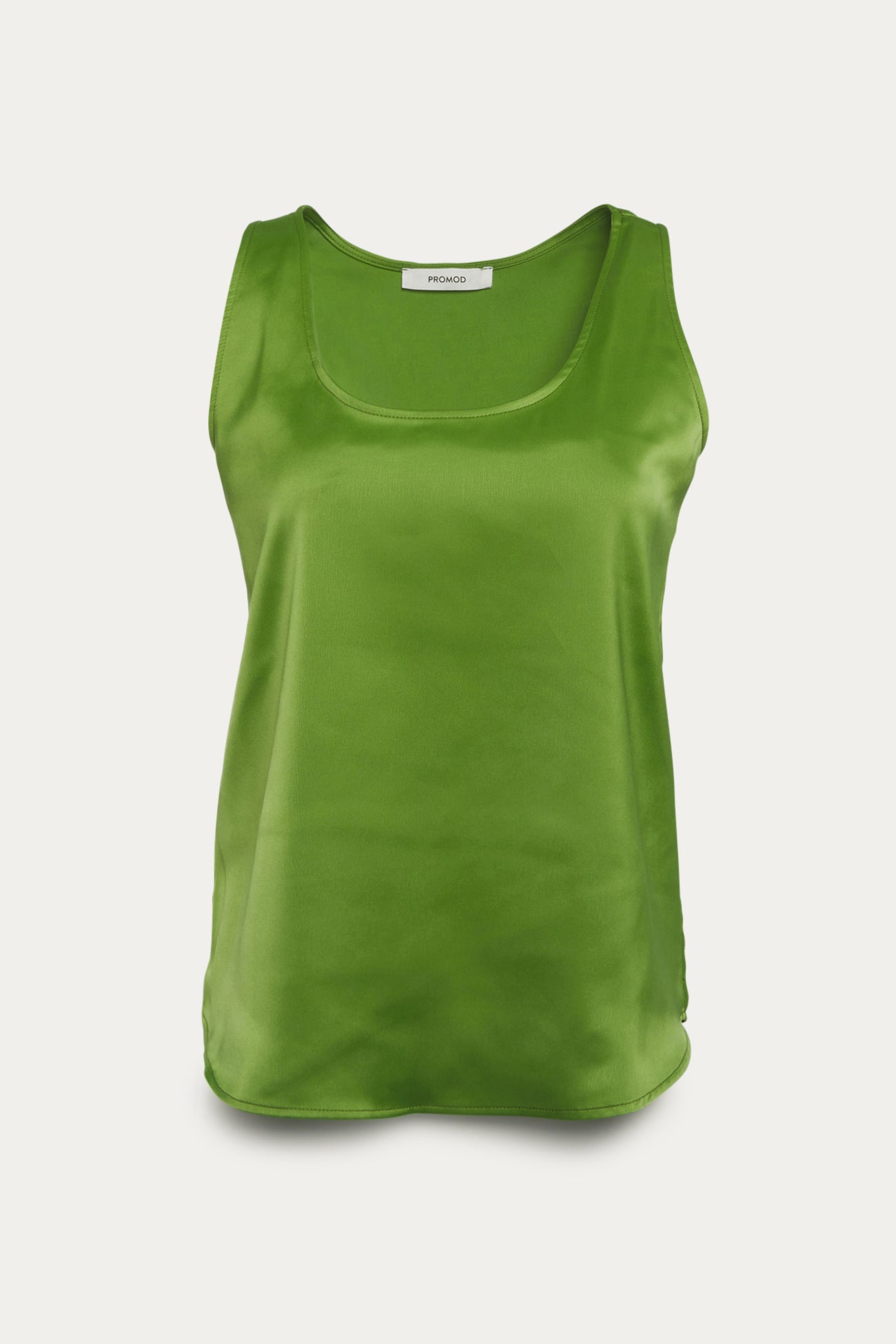 Plain satin sleeveless top - Pink