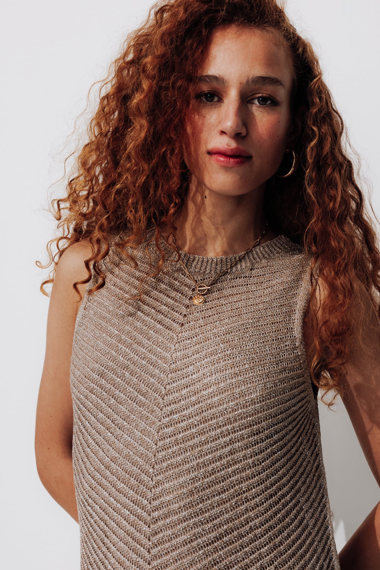 Glitzy knit dress - Mole