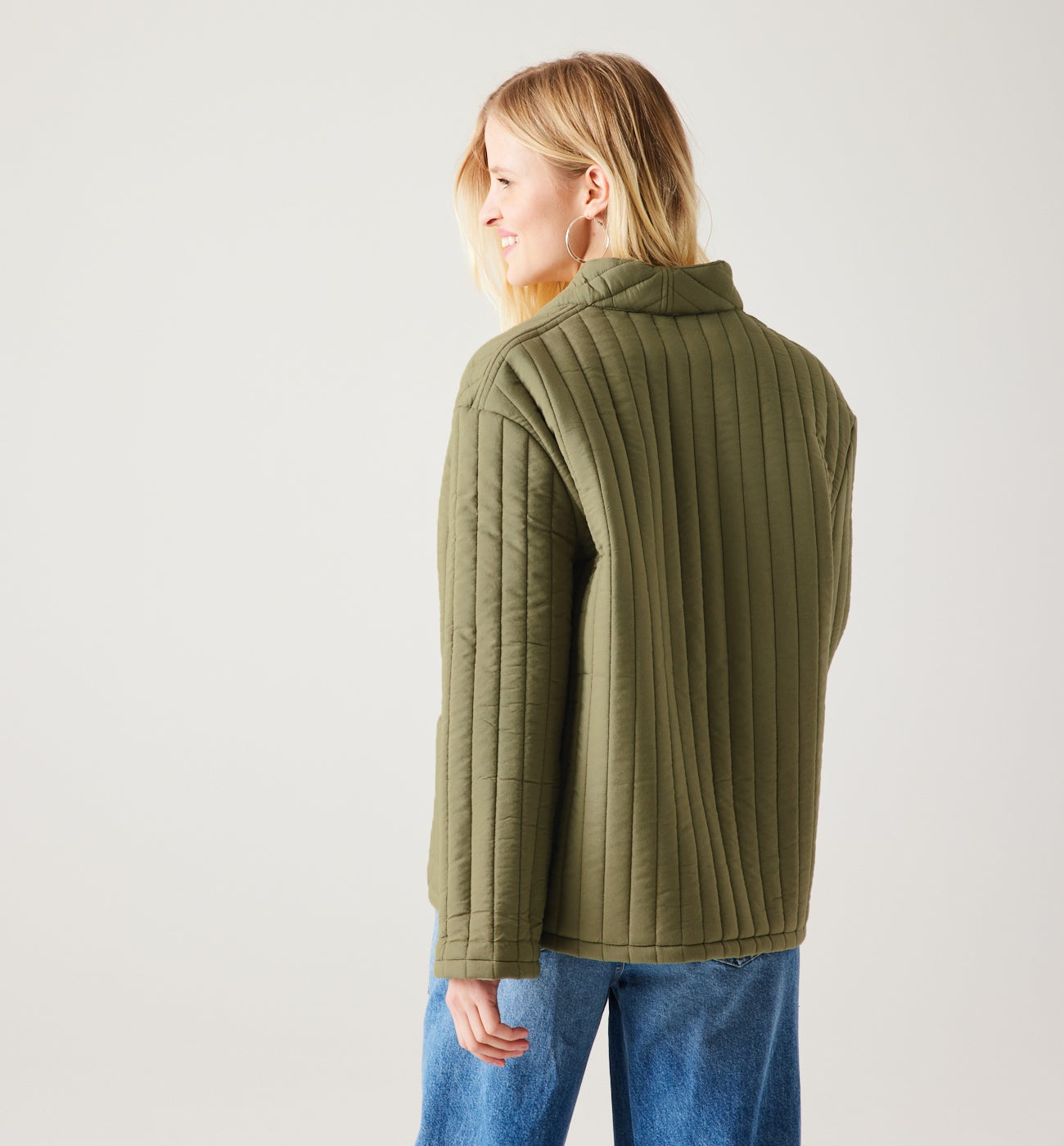 Padded fashion jacket - Blue print