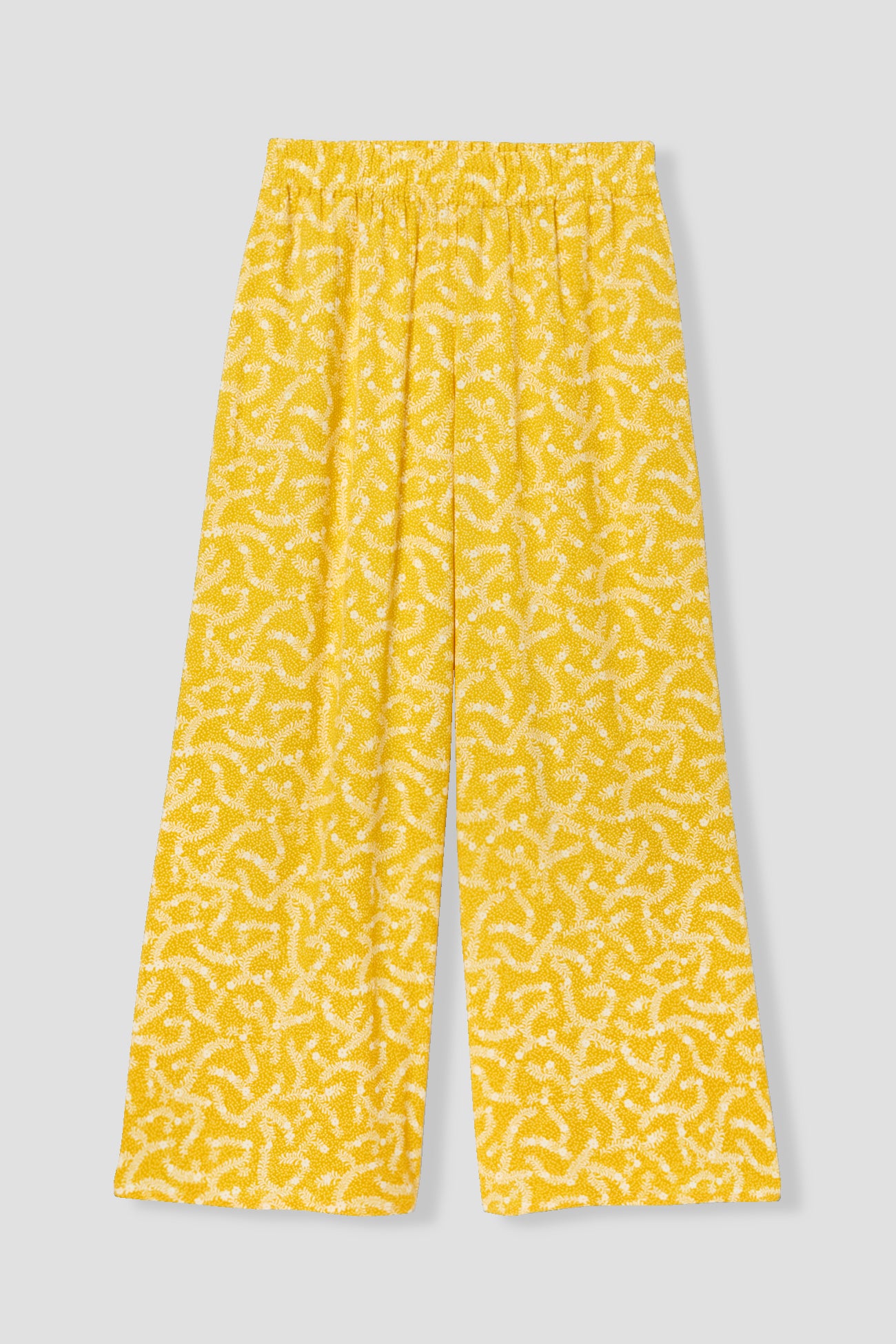 Wideleg patterned trousers - Ochre print