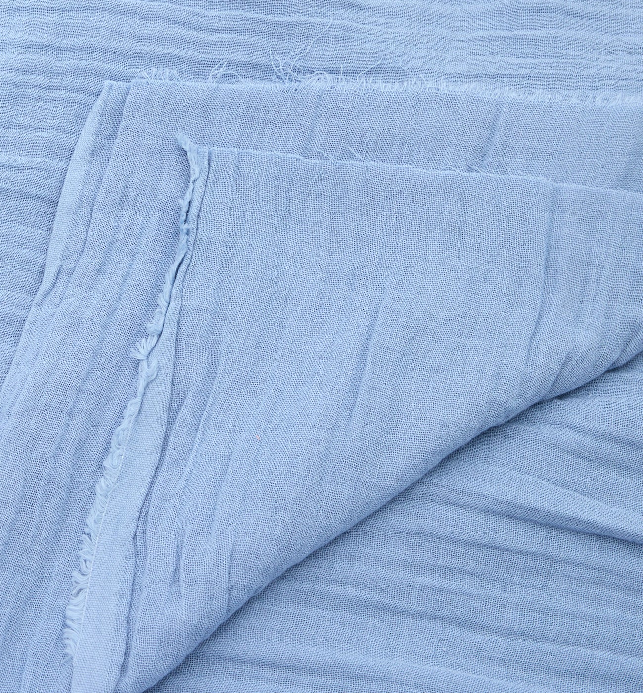 Cotton gauze fabric cut - Blue