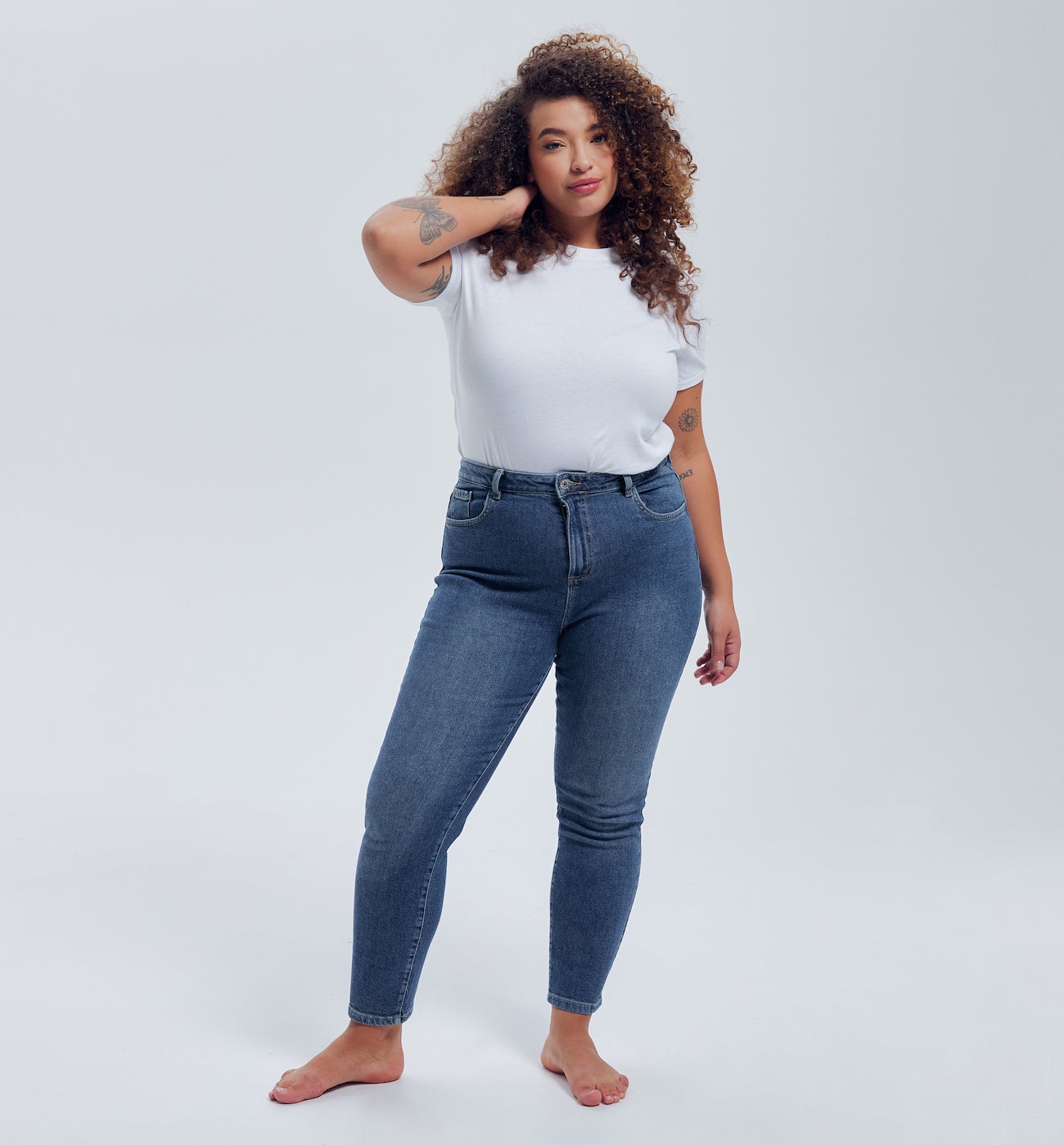 EMILE high-waist jeans - Medium denim