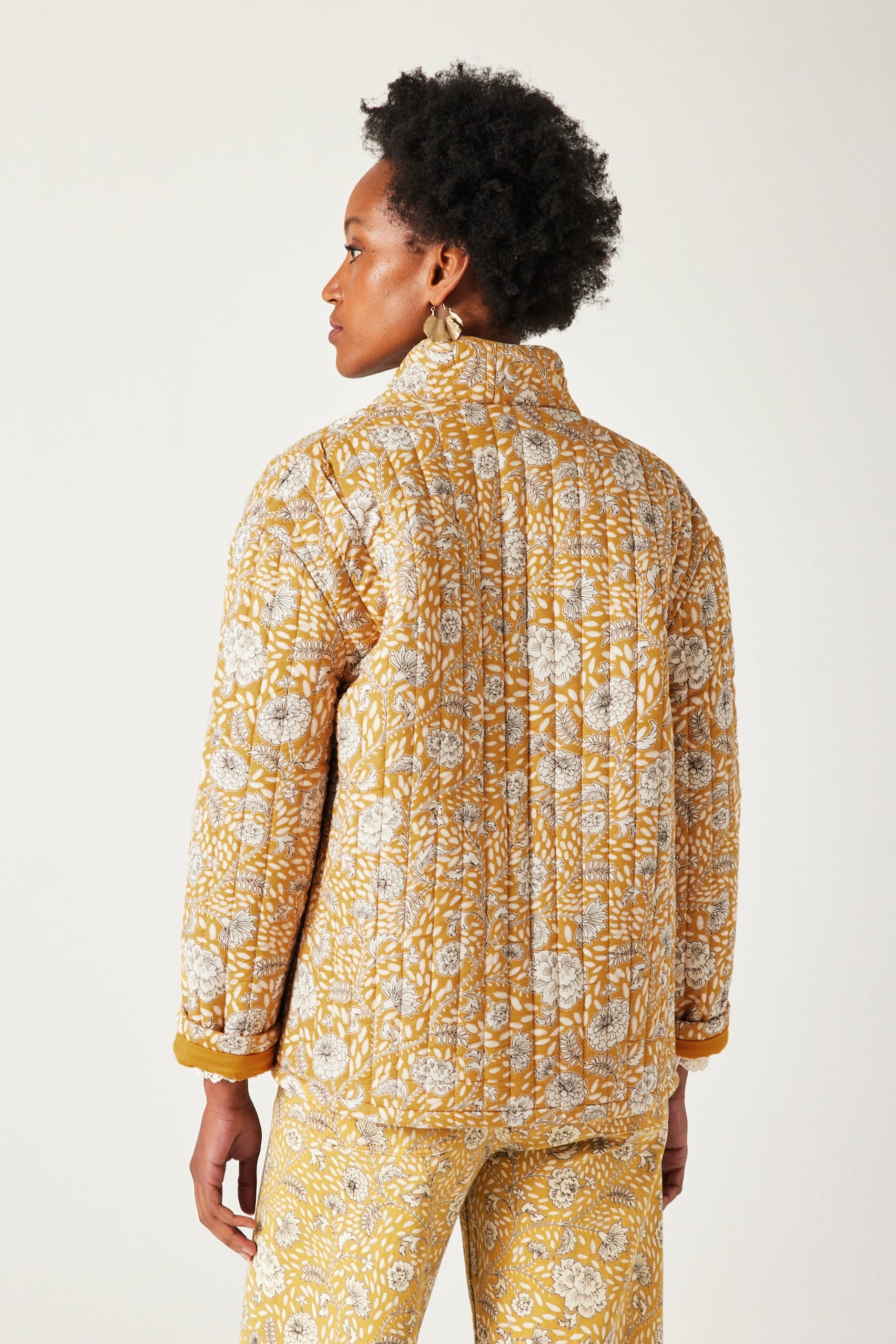 Padded fashion jacket - Blue print