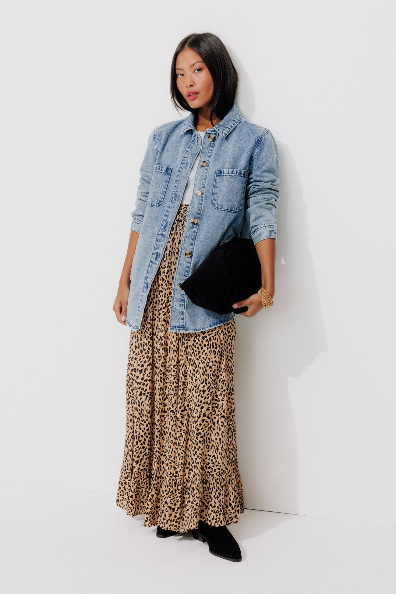 ALMA canvas overshirt - Chocolate