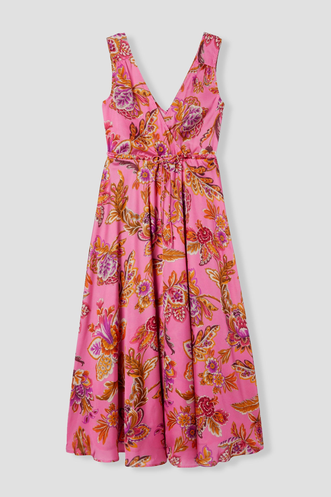 Eco-design long dress - Pink print