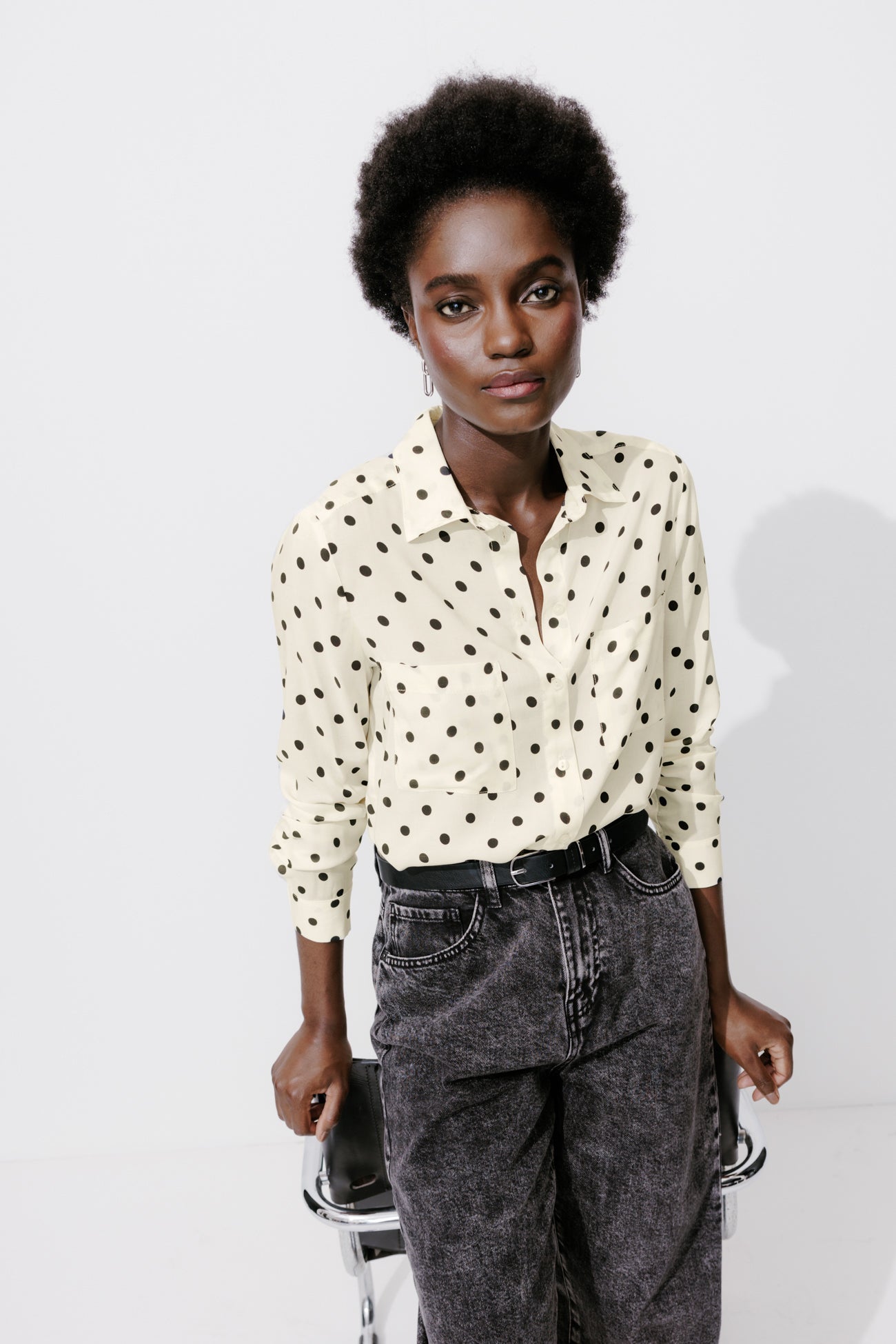 Lightweight shirt - Ecru print