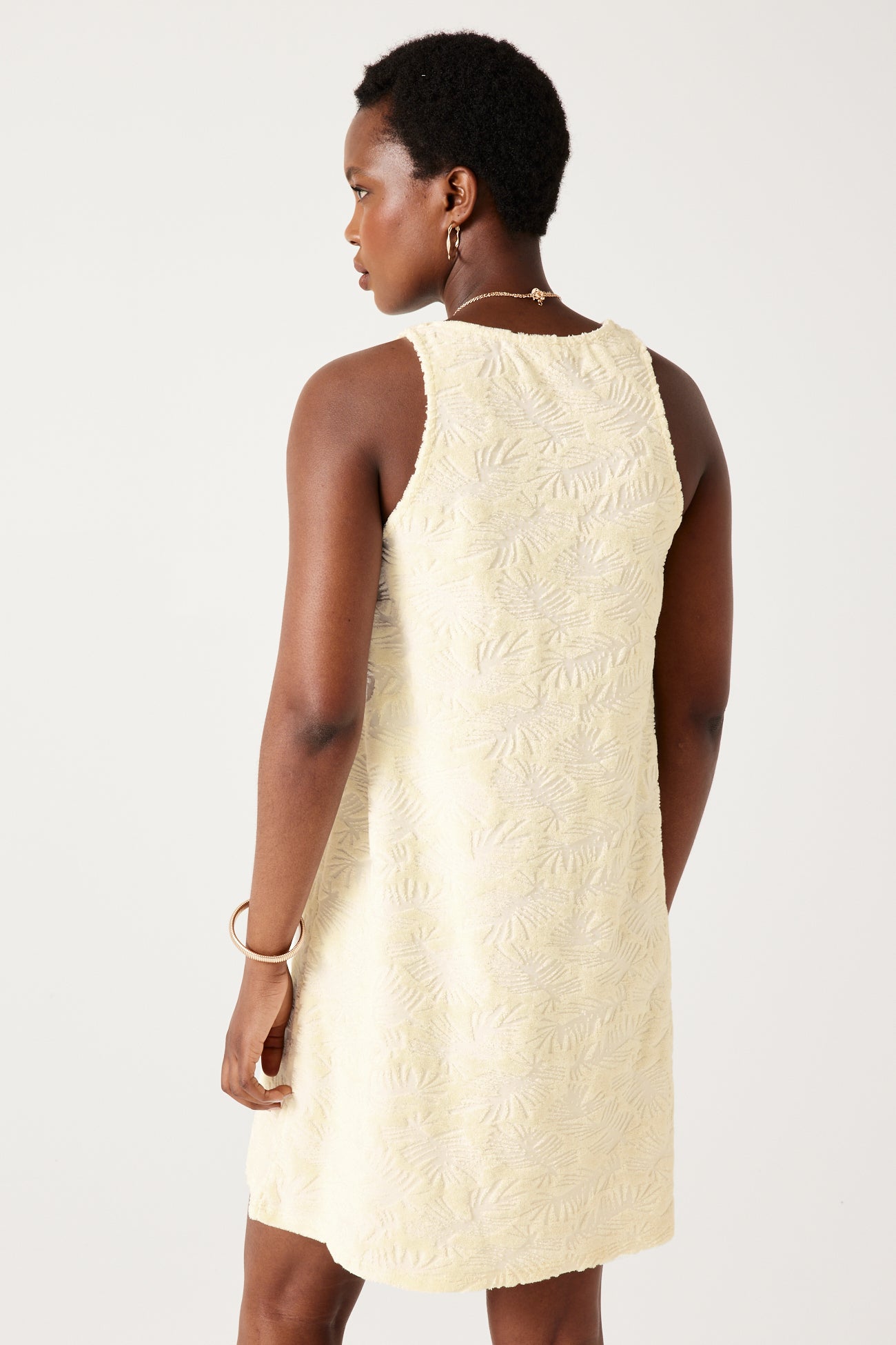 Short towelling dress - Bordeaux red