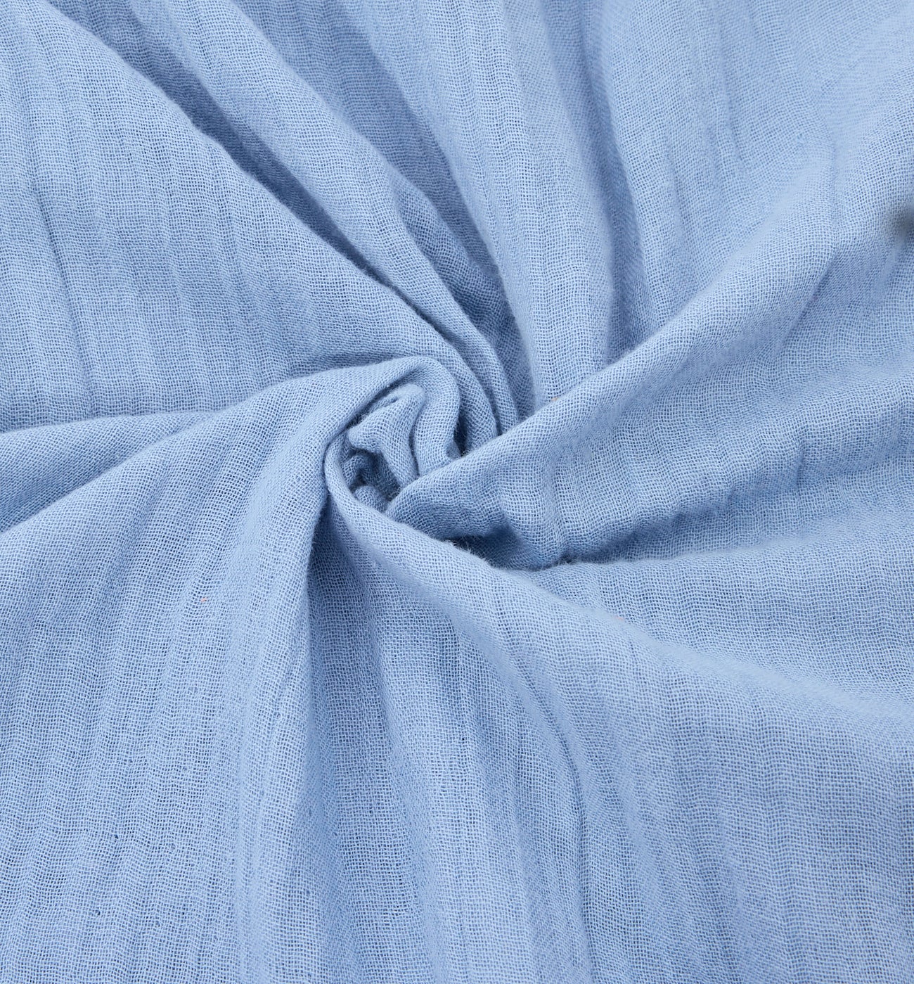 Cotton gauze fabric cut - Blue