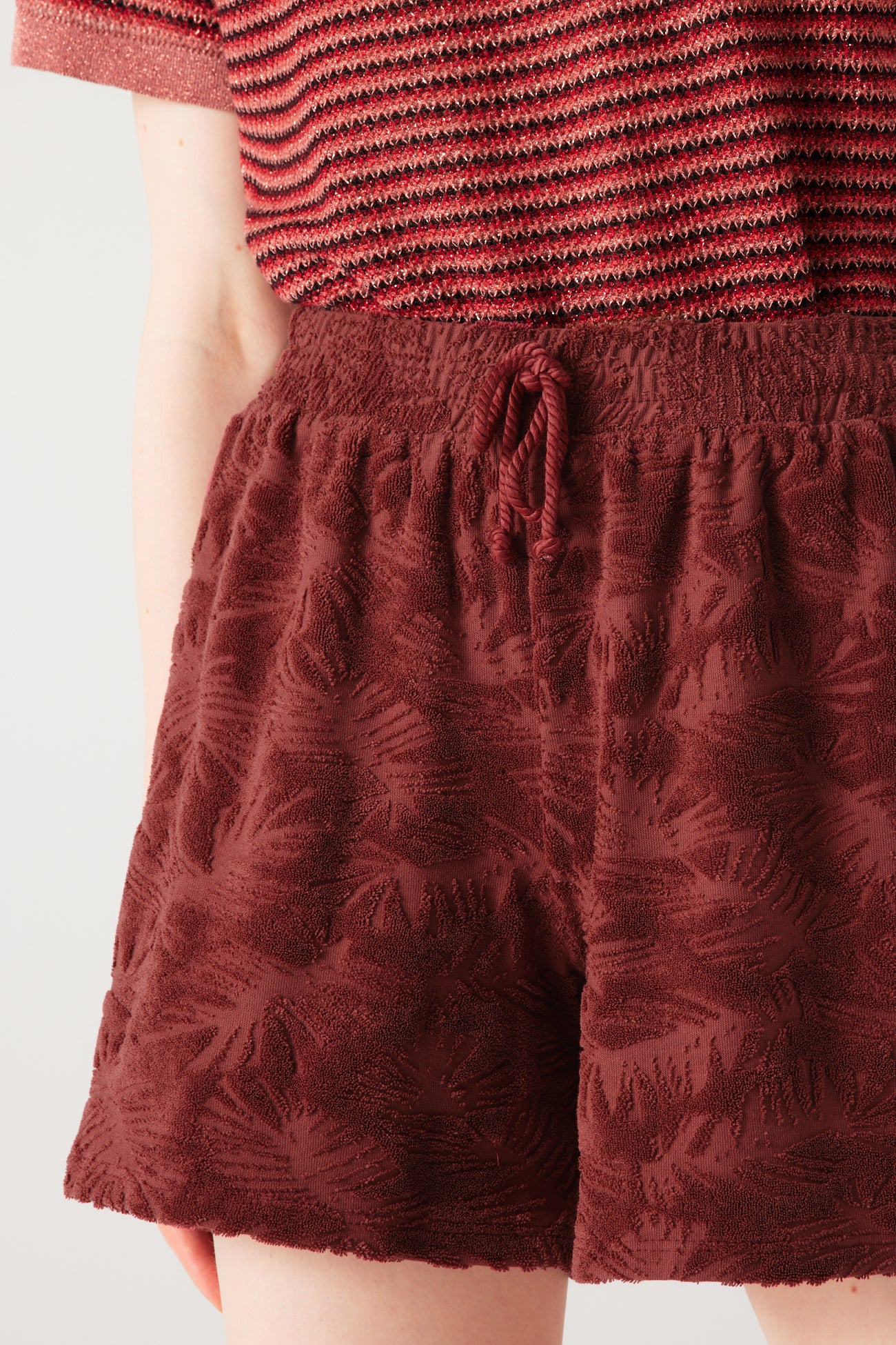 Towelling shorts - Ecru