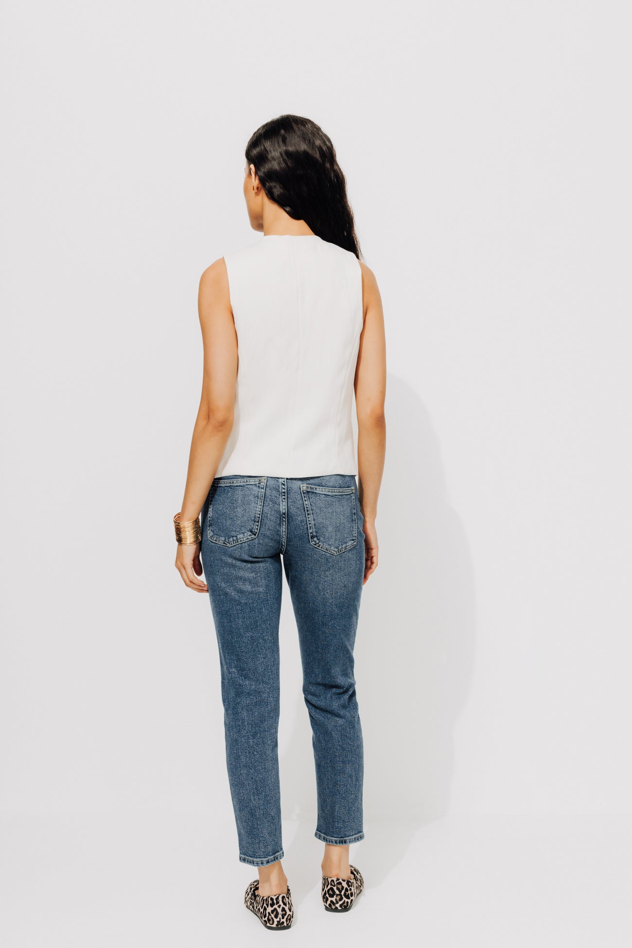 GASTON slim-leg cropped jeans - Light denim