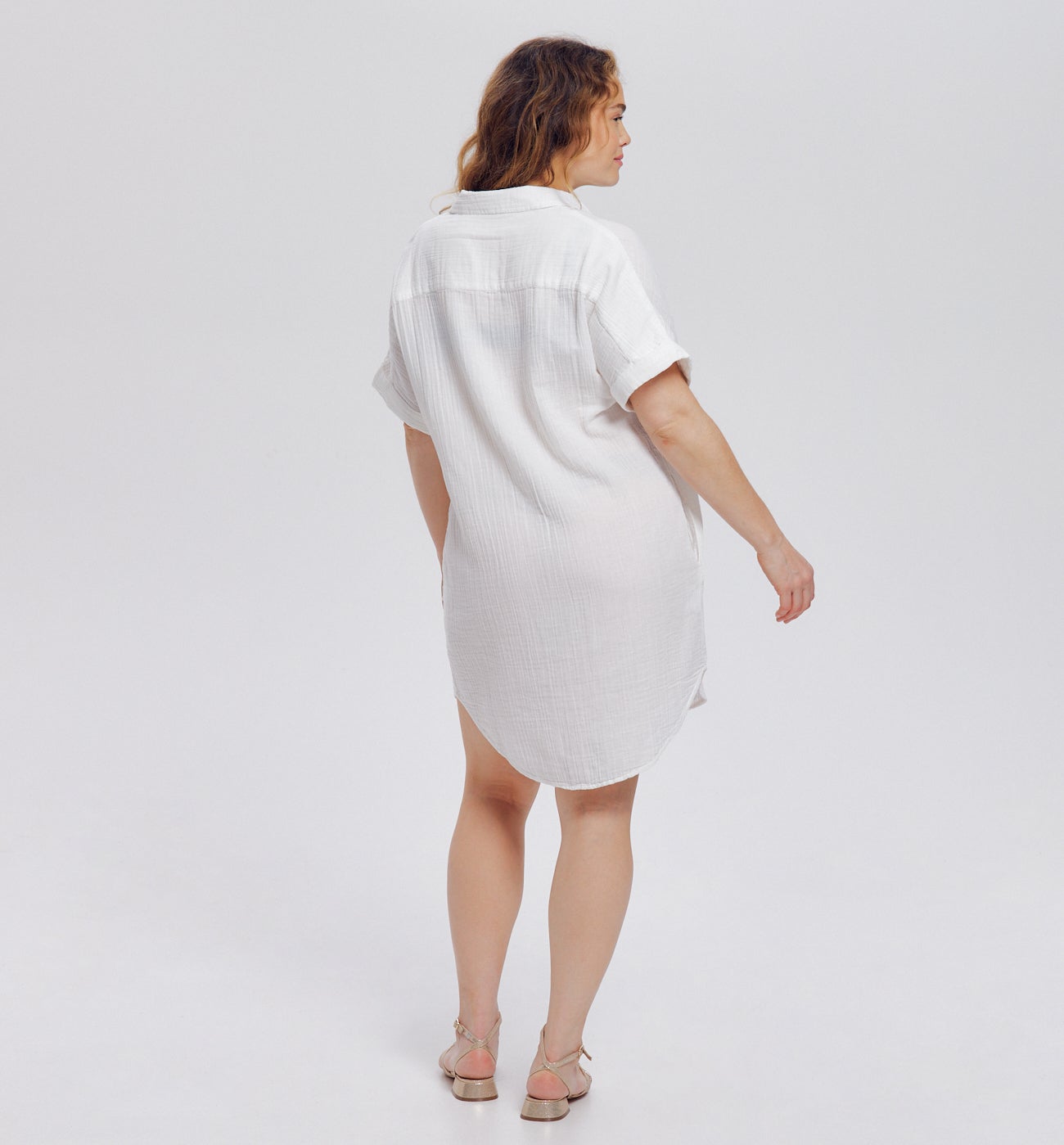 Short plain dress - Raspberry red