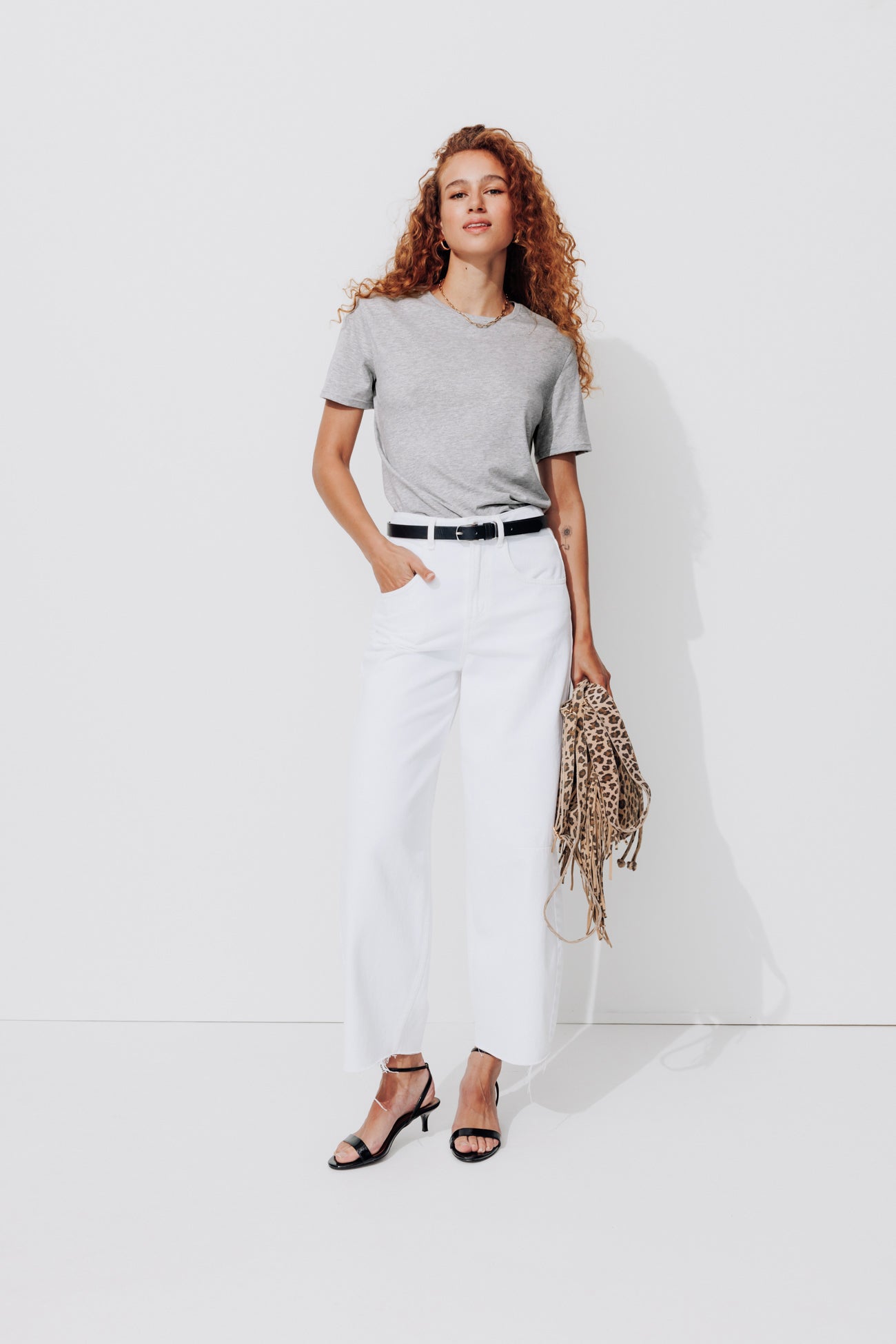 Round neck t-shirt - Light grey