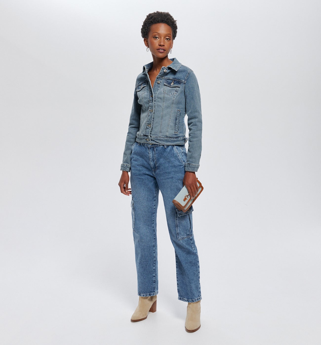 Relaxed denim jacket - Ecru