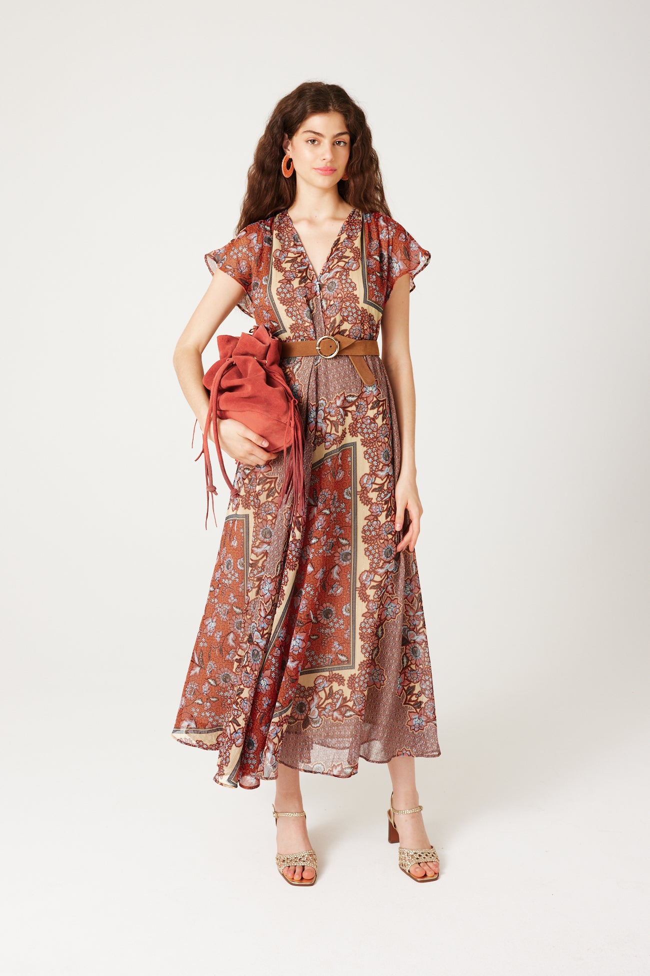 ELEONOR patterned dress - Ecru print