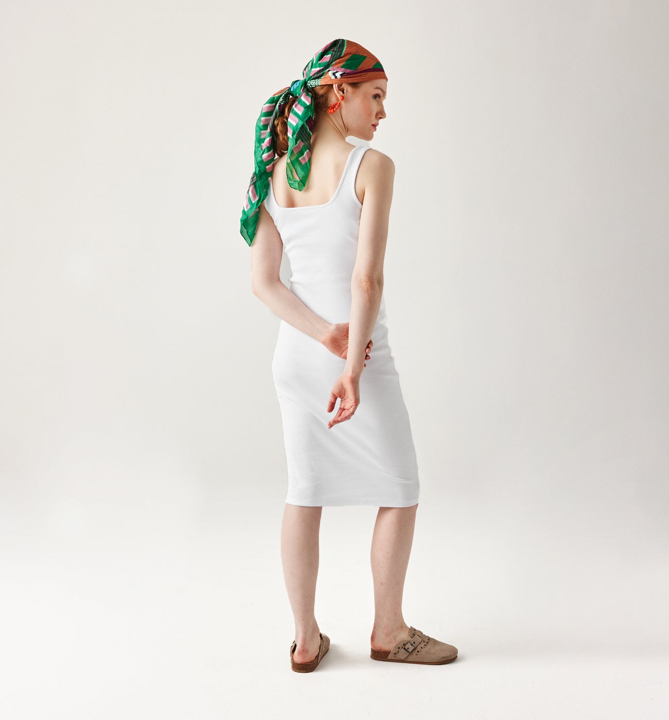 Plain strappy dress - Ochre