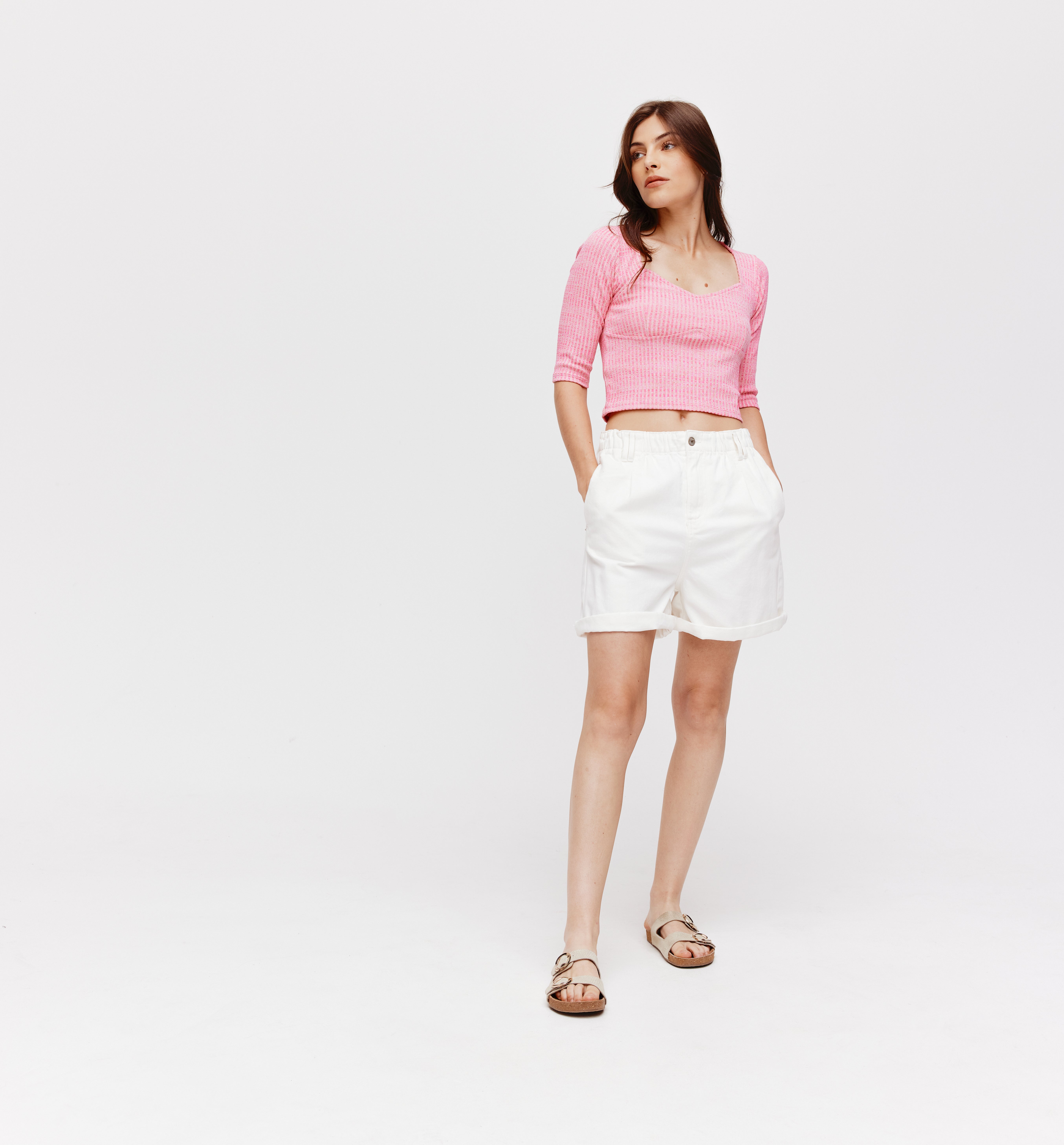 Shaped top - Neon pink