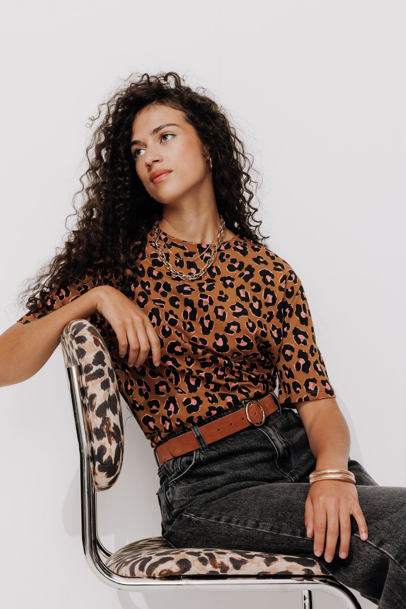 Leopard t-shirt - Multicolour print