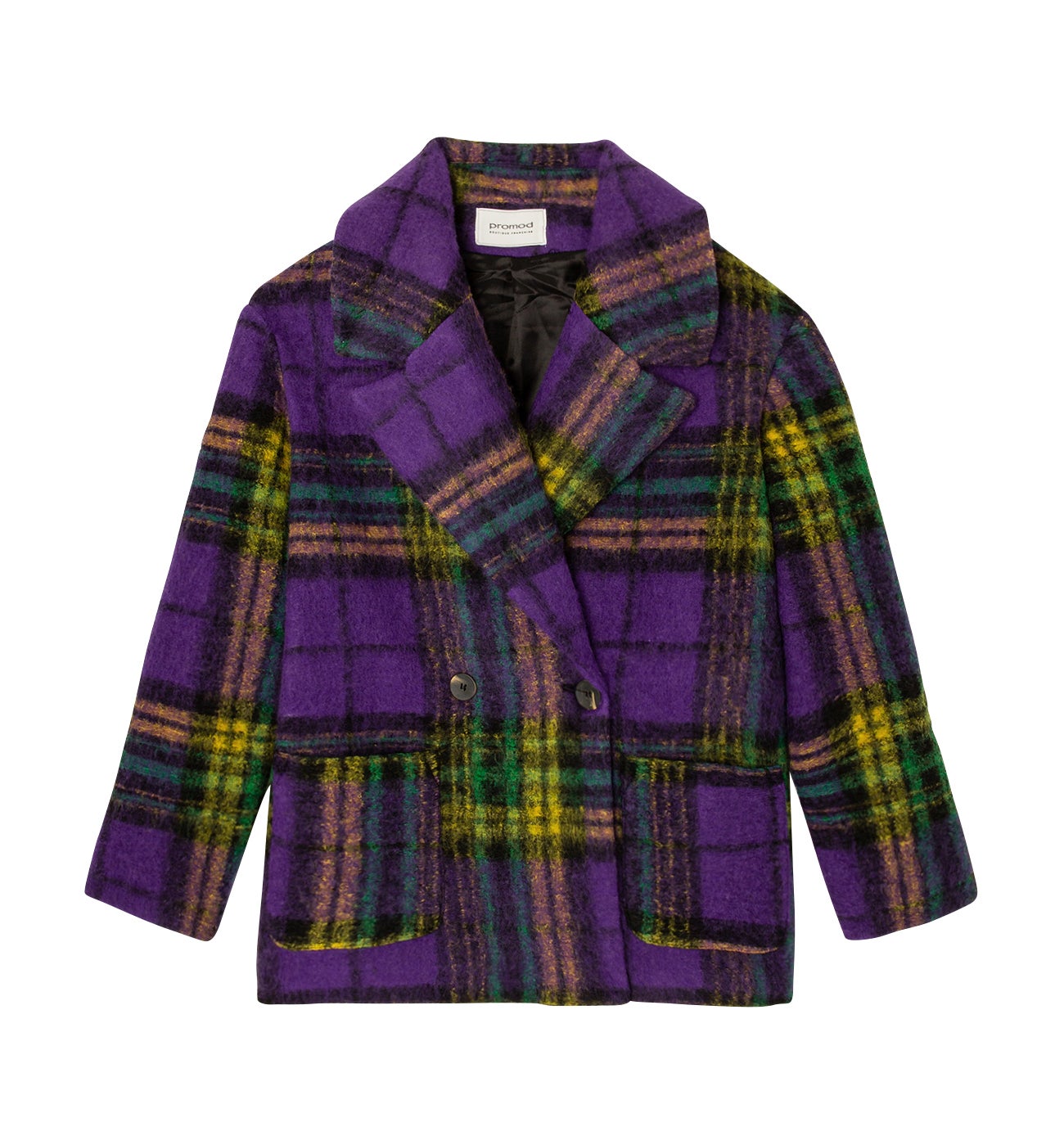 Checked coat - Multicolour print