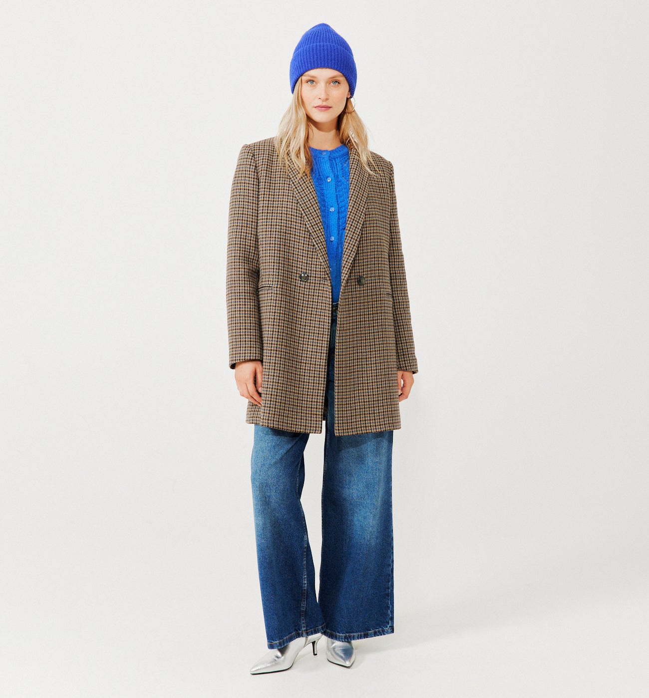 GISELE wool-blend coat - Black