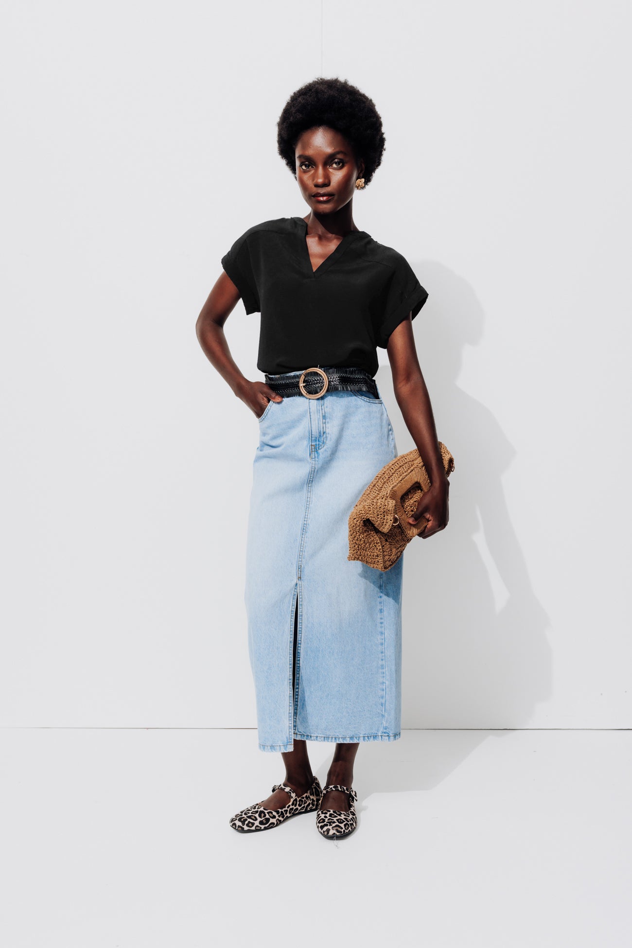 Plain blouse - Black