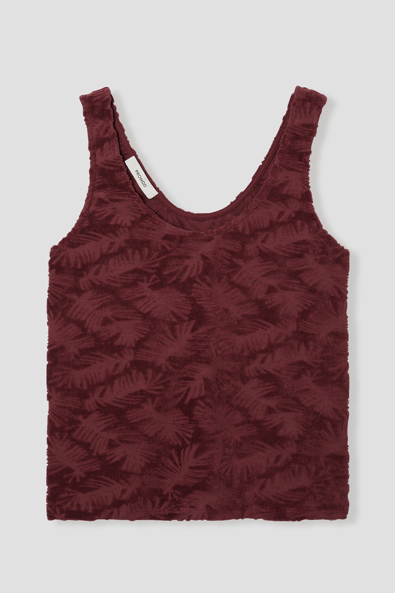 Towelling strappy top - Neon pink