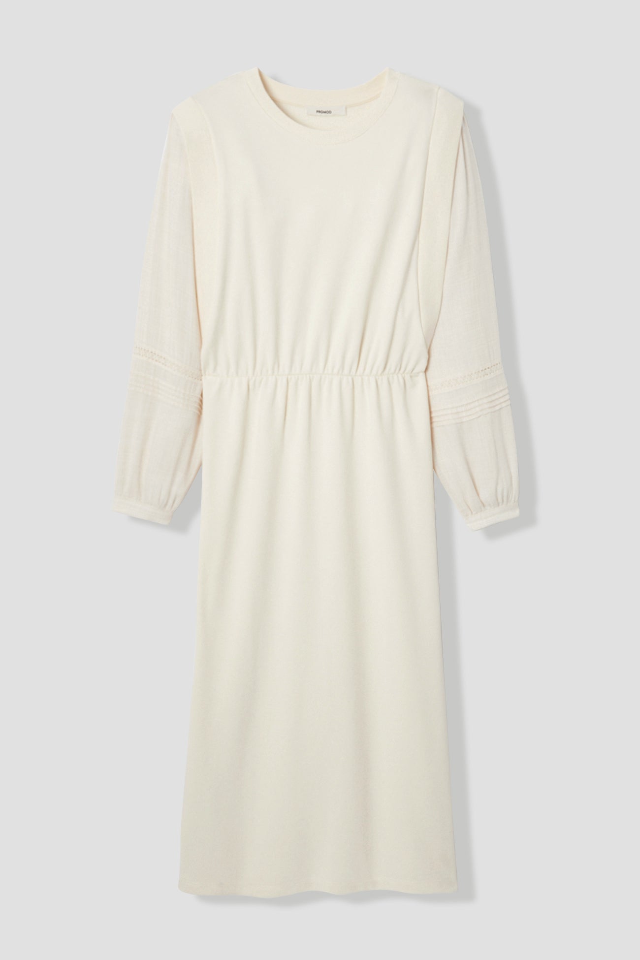 2 in 1 sweatshirt dress - Ecru