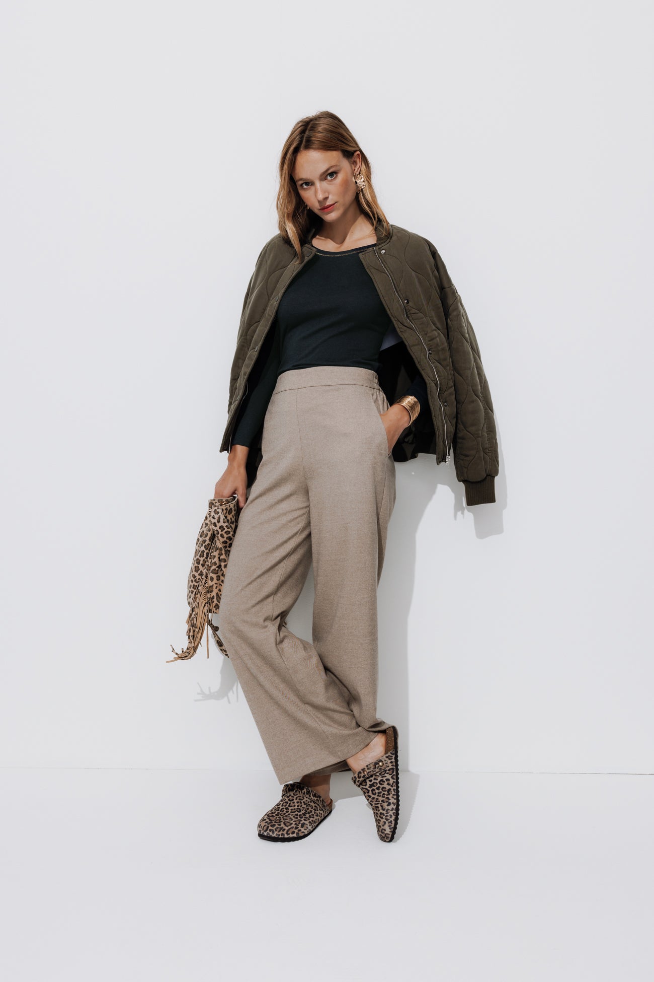 Round-neck top - Ecru