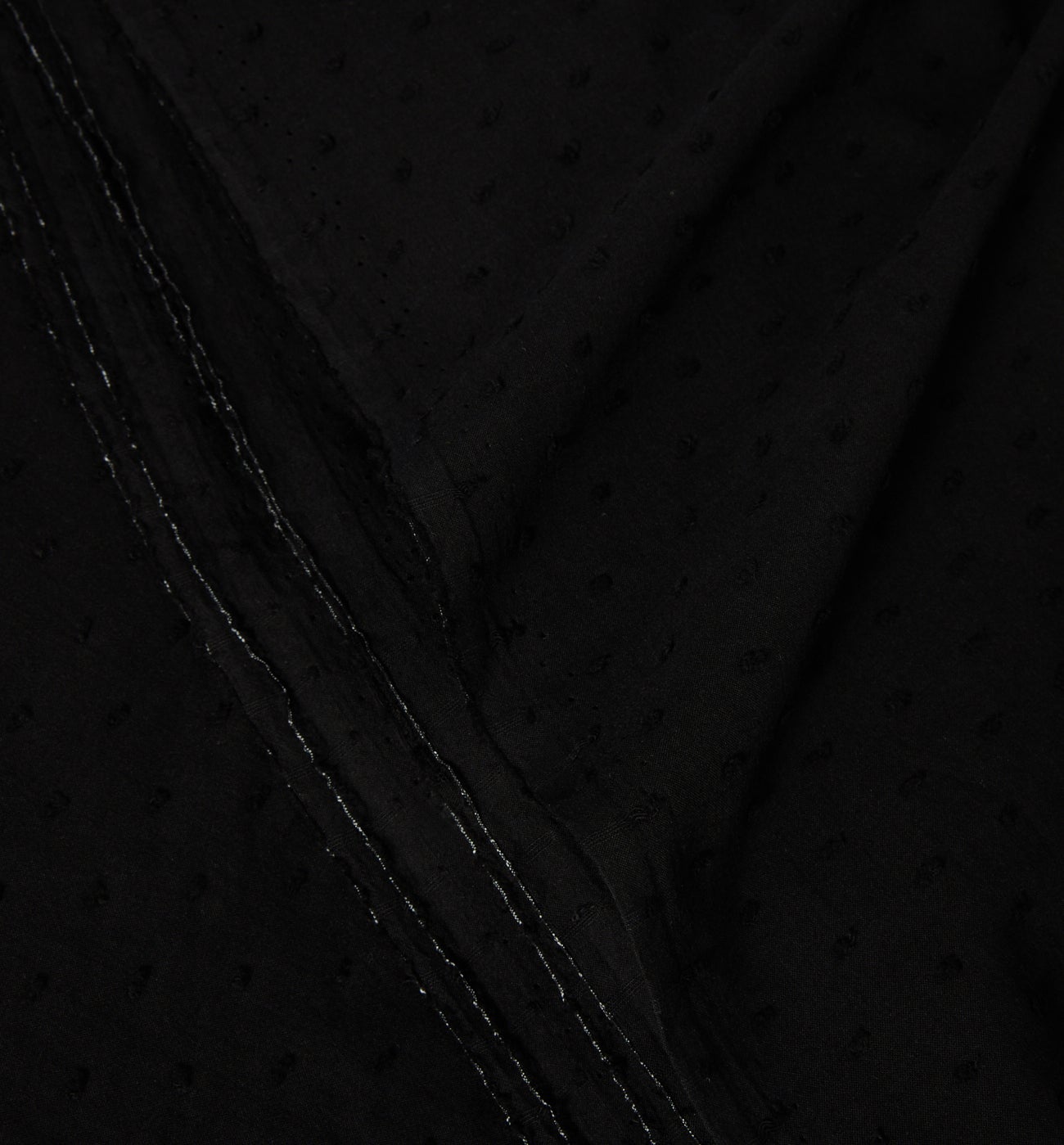 Cotton plumetis fabric cut - Black