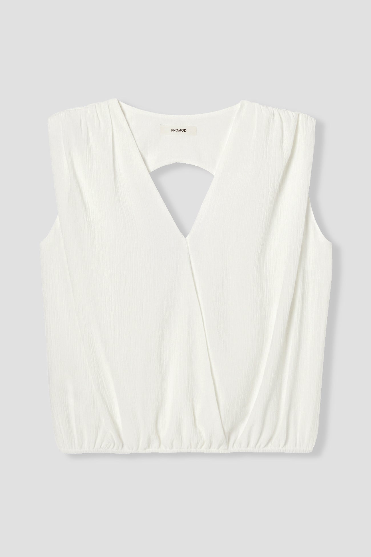 Plain sleeveless top - Ecru