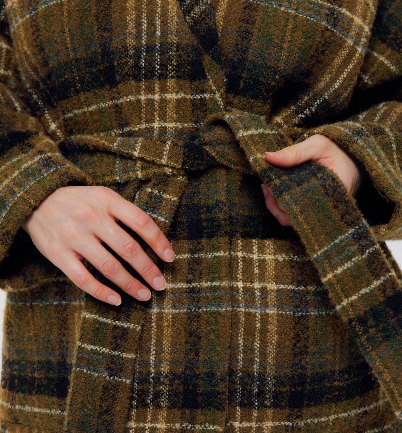 Checked coat - Khaki checks