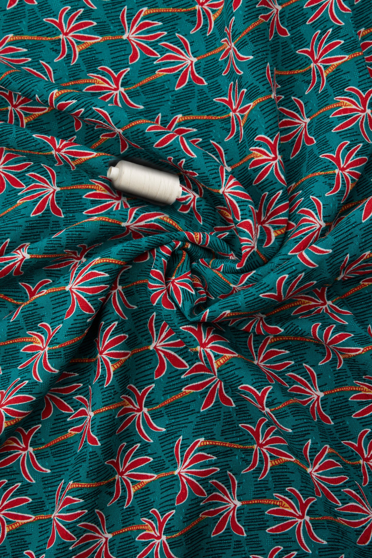 Pattern viscose 3m fabric cut - Turquoise prints