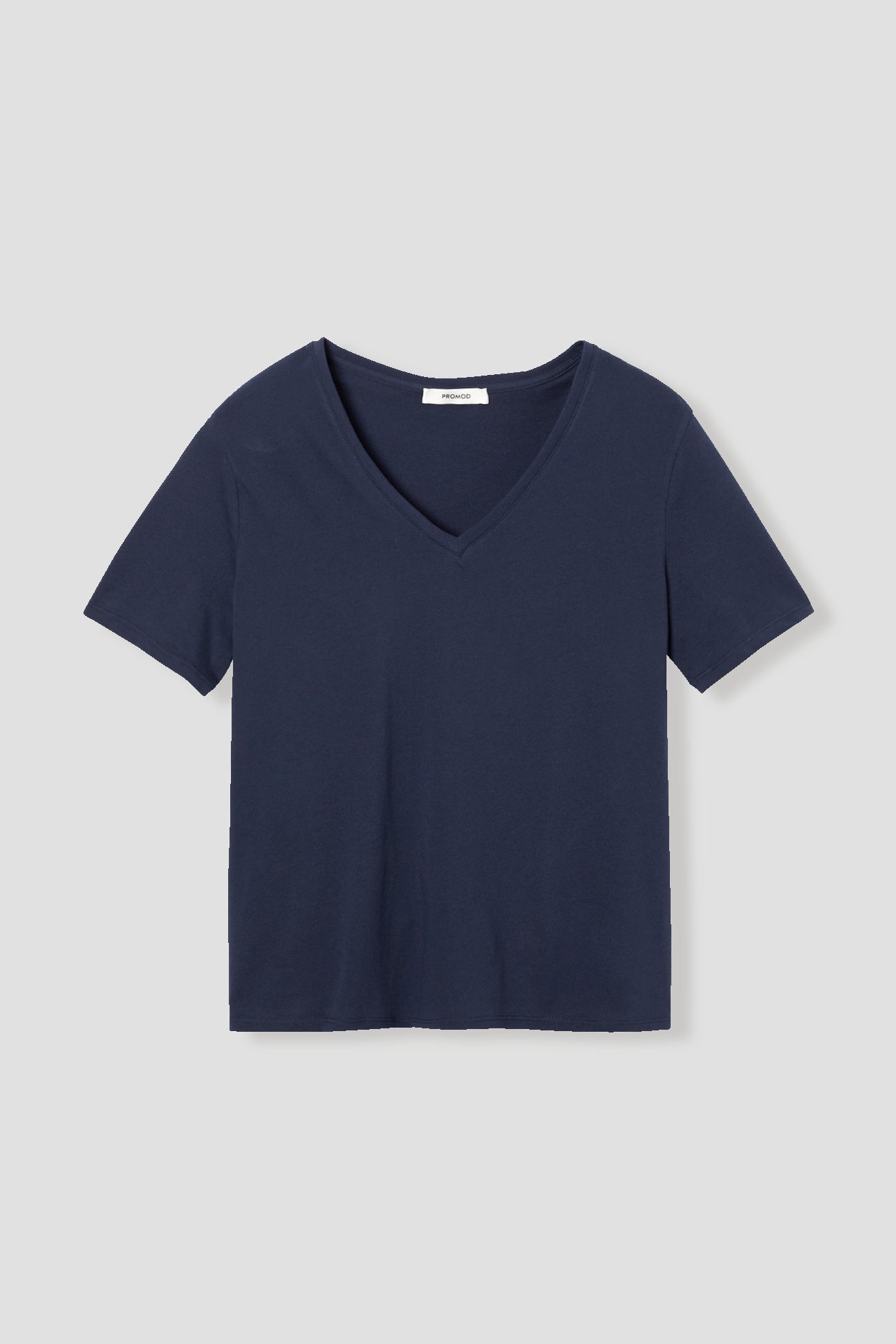 Eco-design v-neck t-shirt - Navy blue