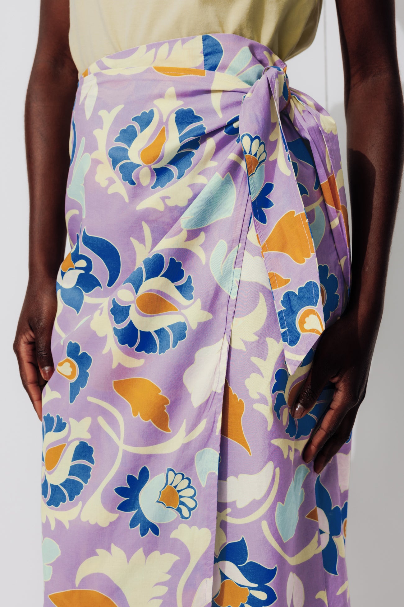 Crossover skirt - Light violet print