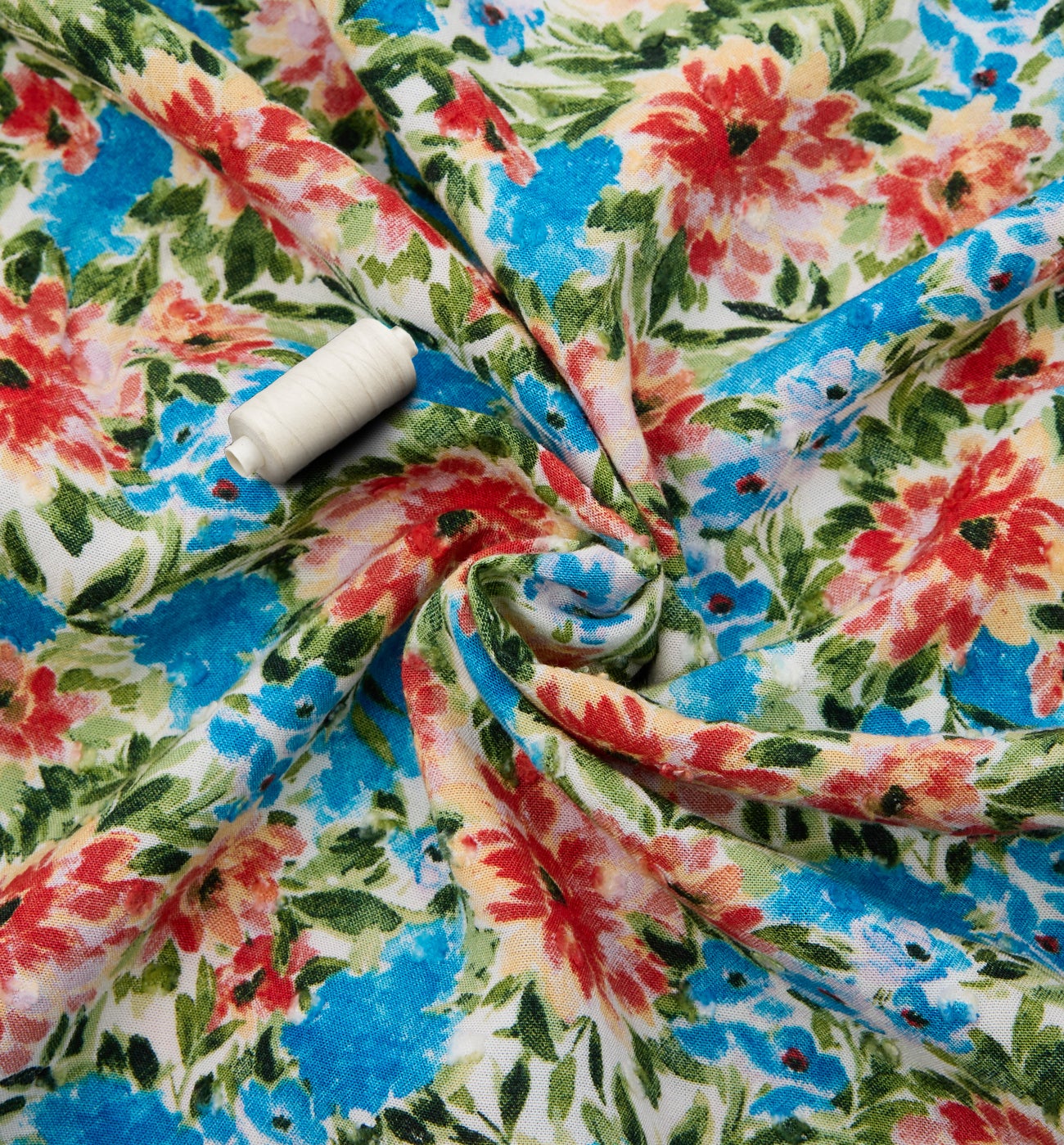 3m viscose fabric cut - Ecru print