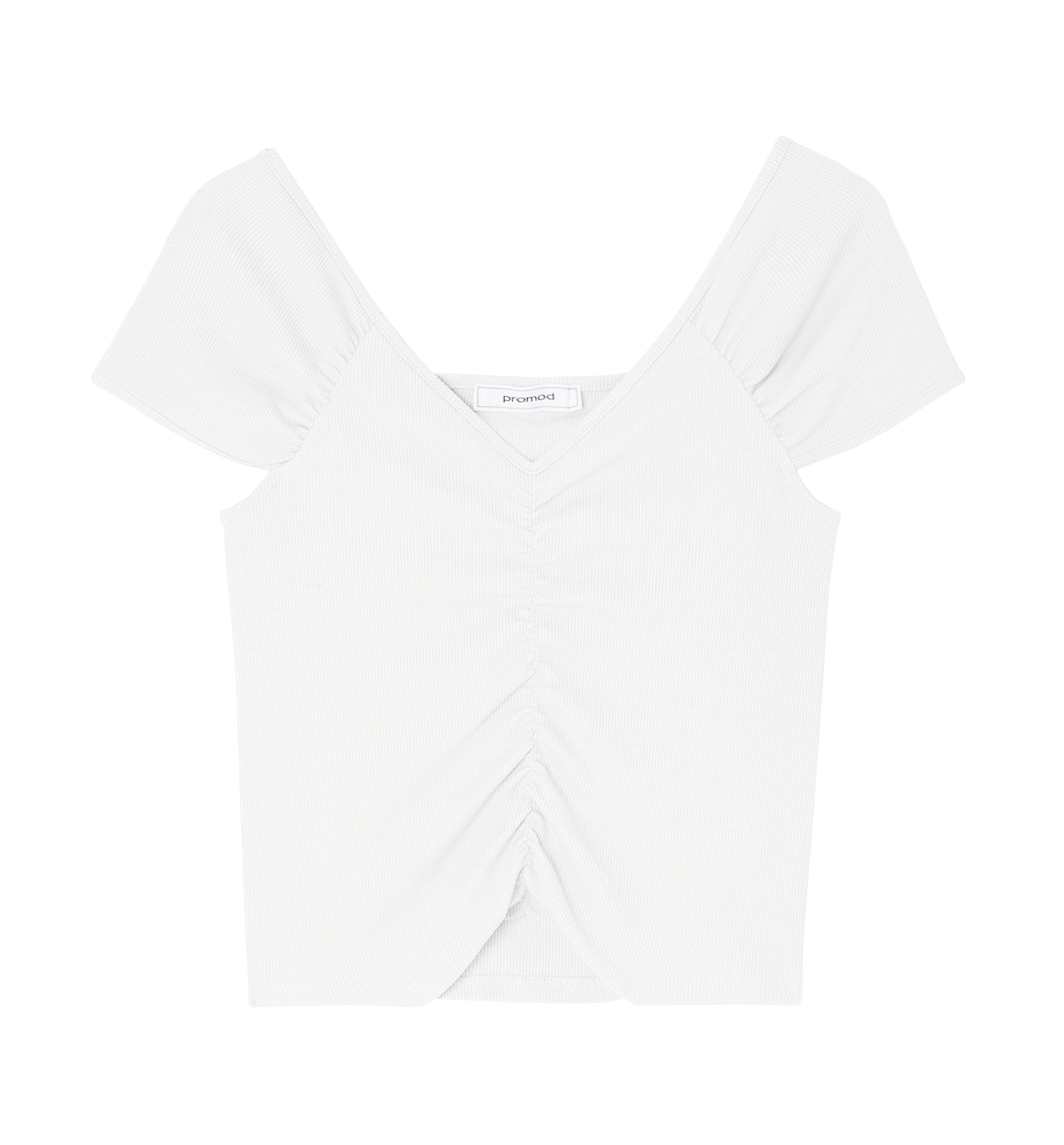 Ribbed jersey top - Turquoise