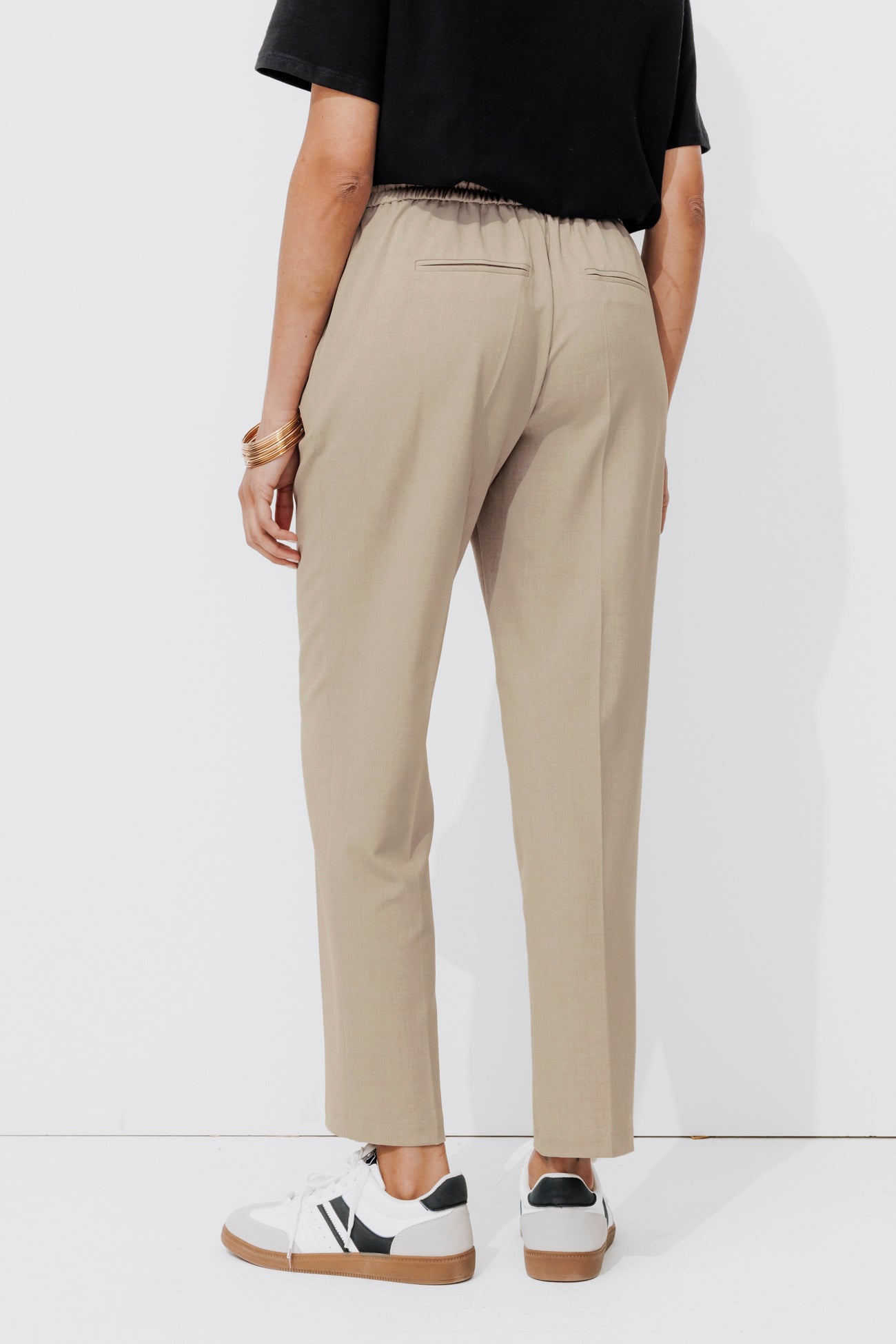 Checked jogging trousers - Navy blue stripes