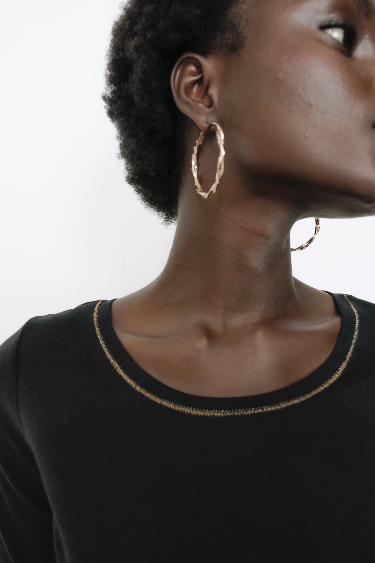 Round-neck top - Ecru