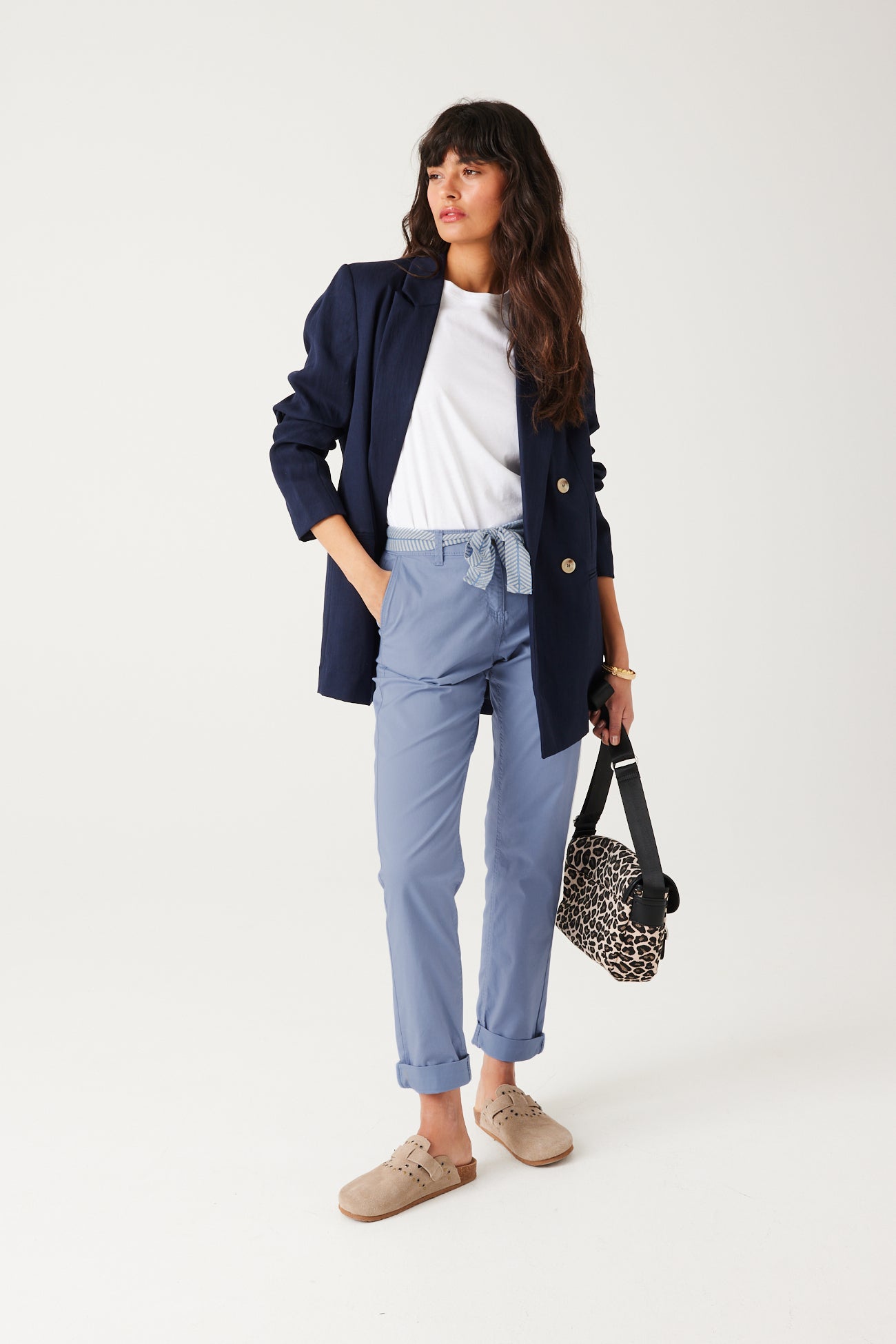 Belted chinos - Ochre