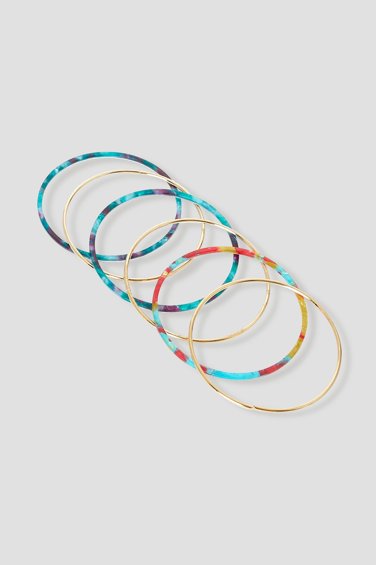 Set of 6 bracelets - Gold