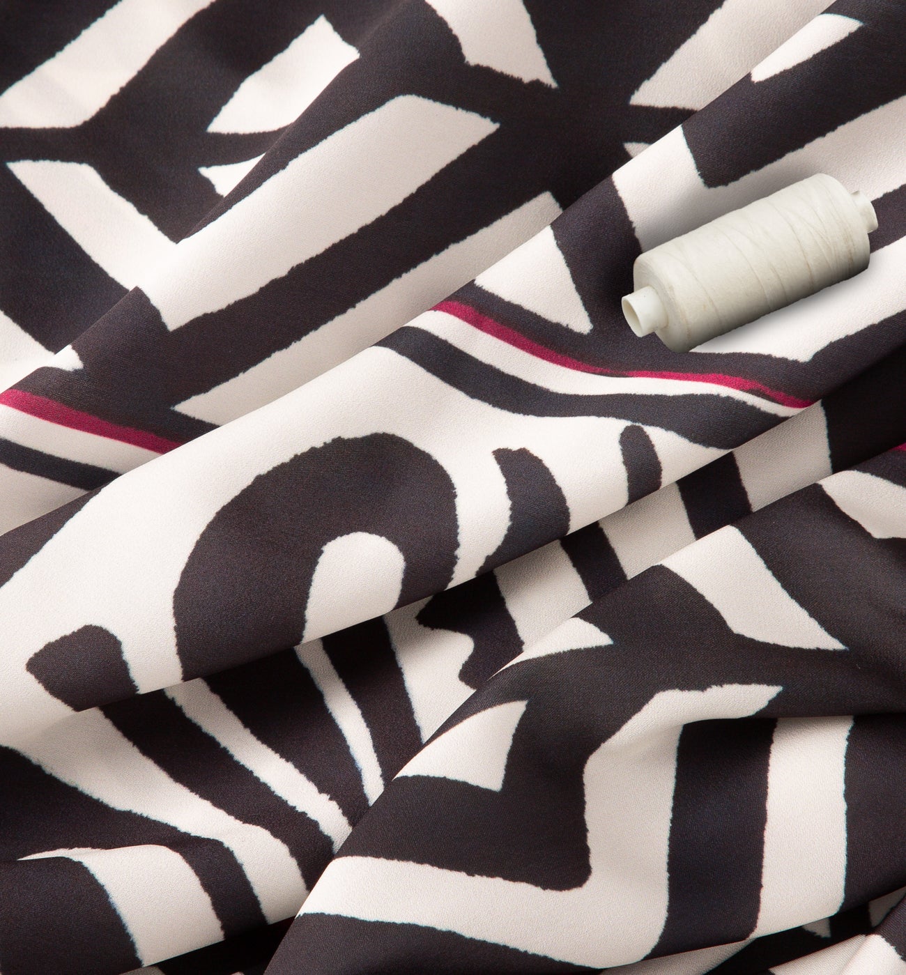 Polyester satin fabric cut - Yellow print