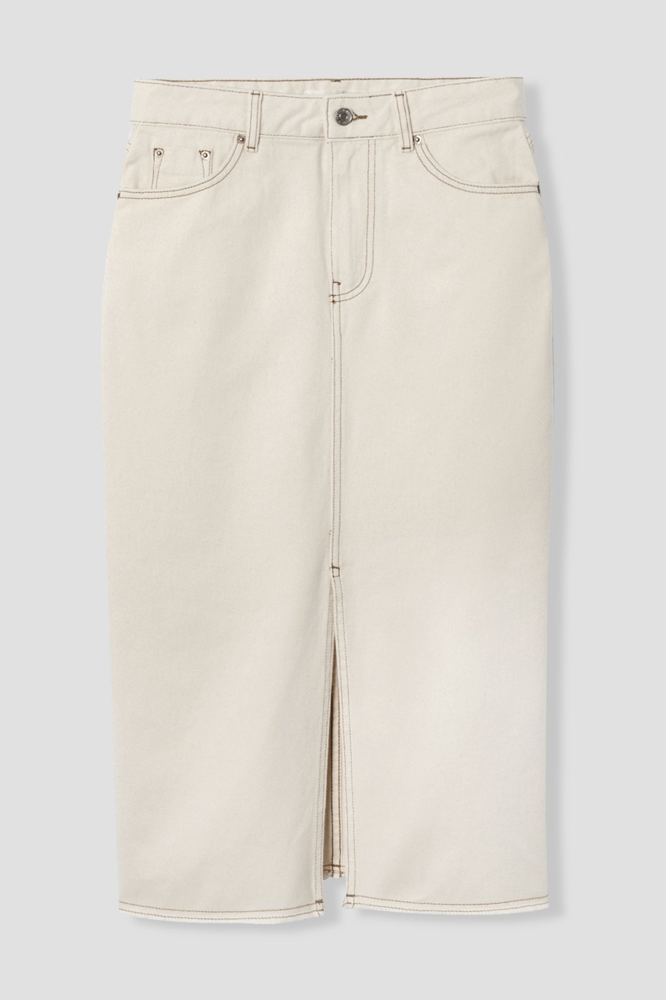 Midi canvas skirt - Ecru