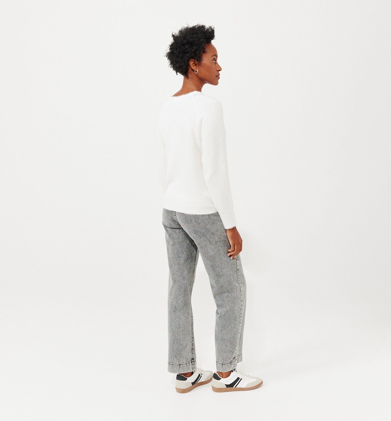 Lace detail jumper - Black