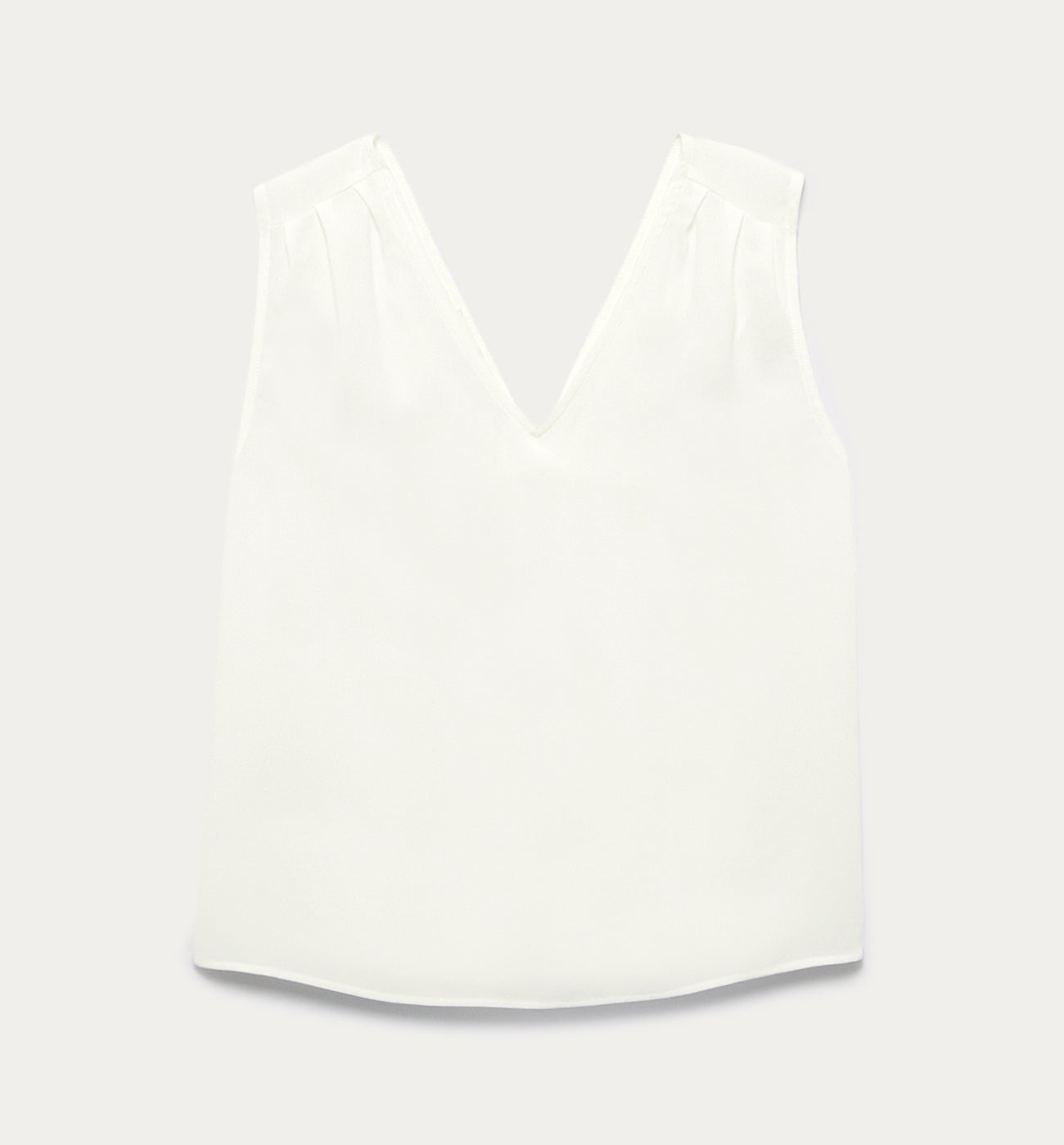 V-neckline top - Ecru