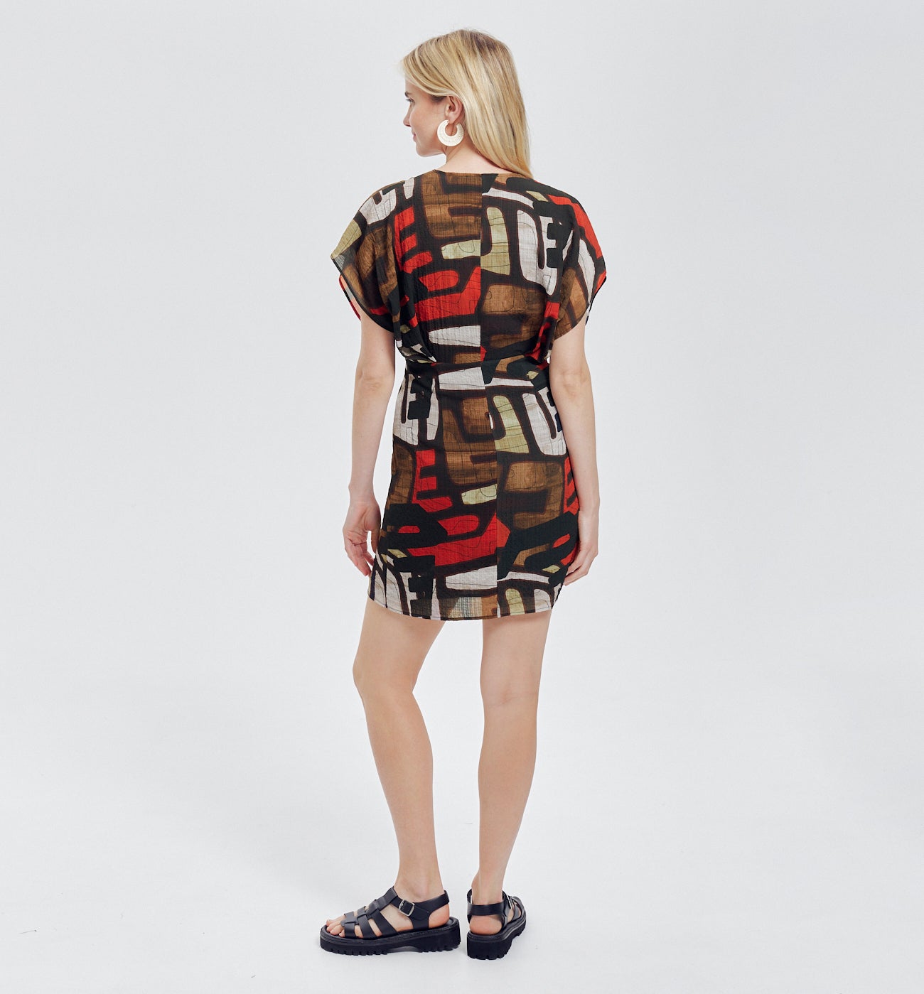 Short patterned dress - Multicolour print