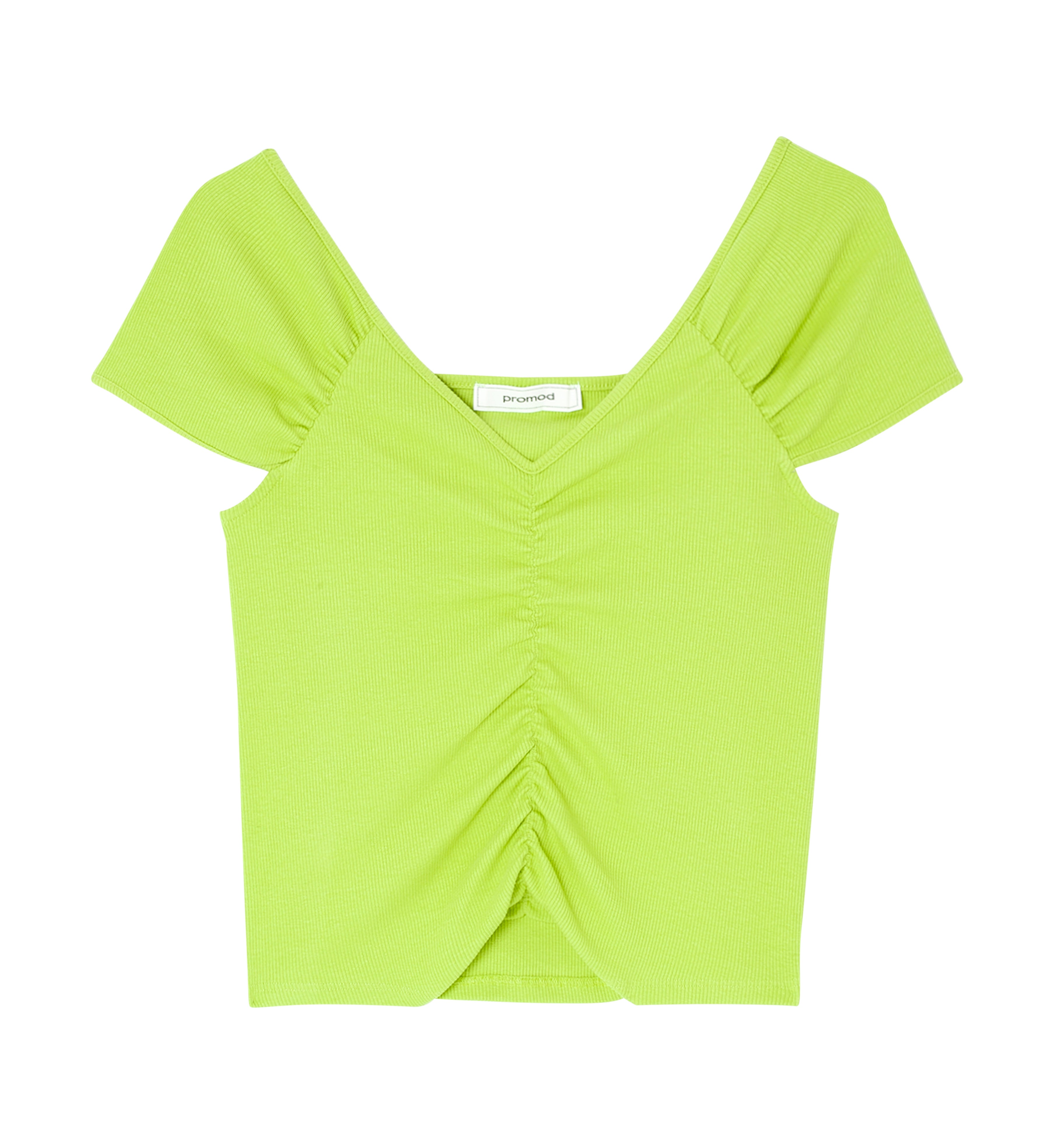 Ribbed jersey top - Turquoise