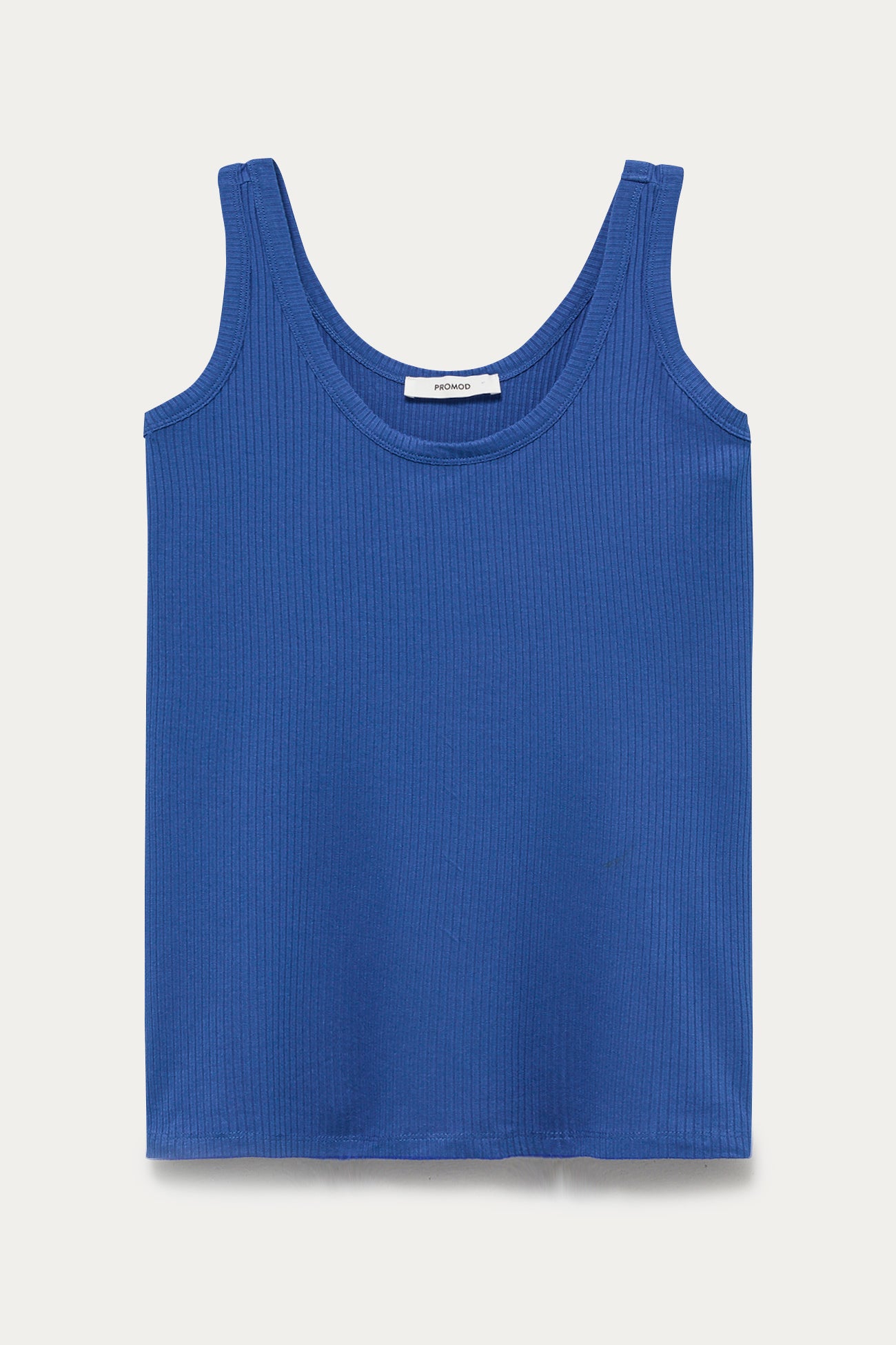 Ribbed sleeveless top - Ecru